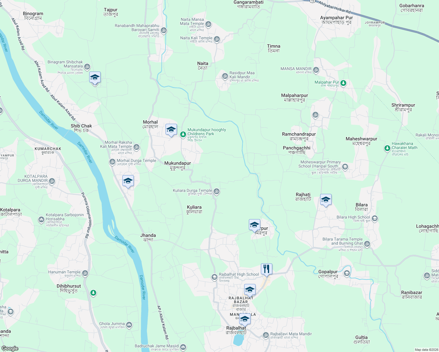 map of restaurants, bars, coffee shops, grocery stores, and more near in Rajbalhat