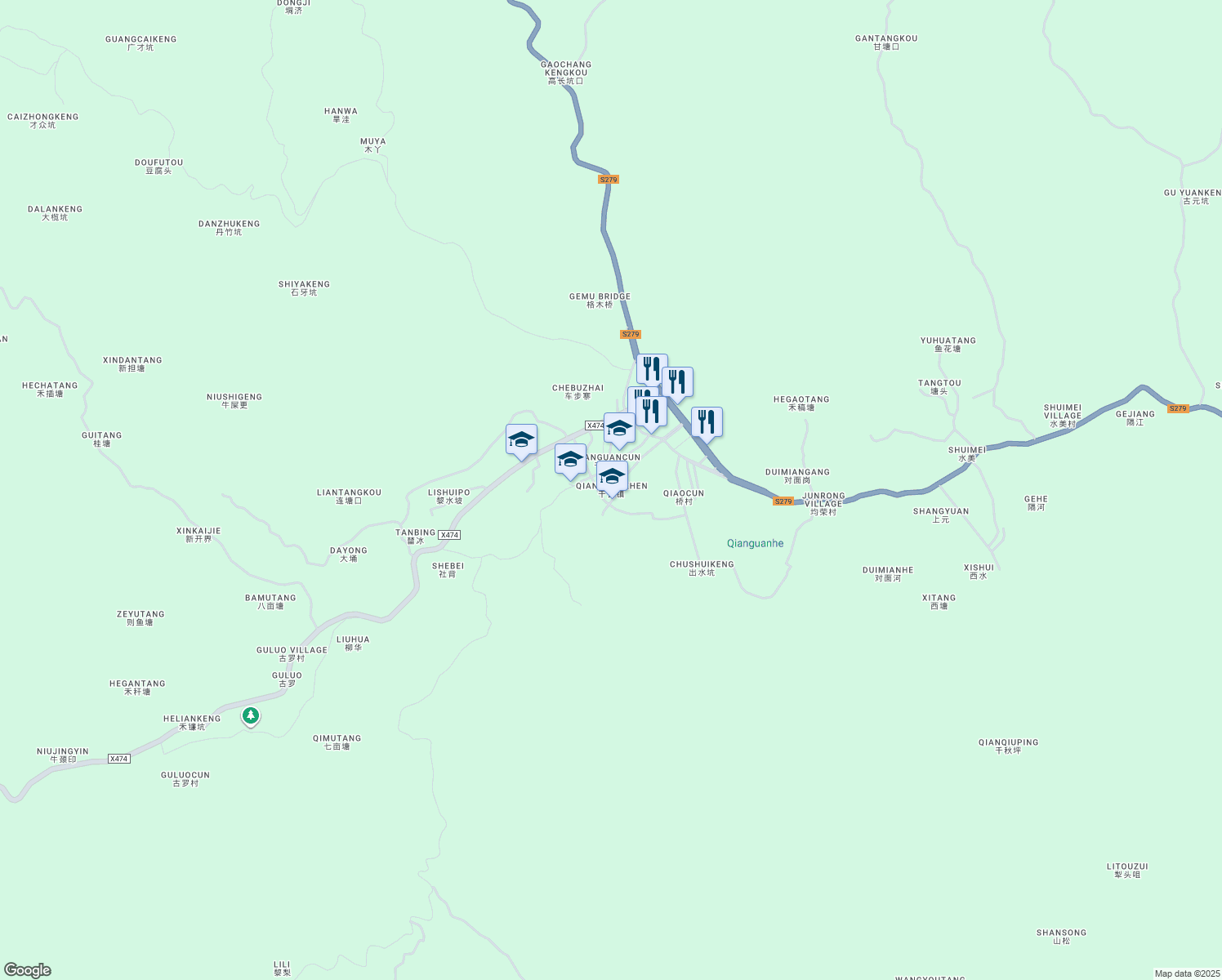 map of restaurants, bars, coffee shops, grocery stores, and more near in Yunfu