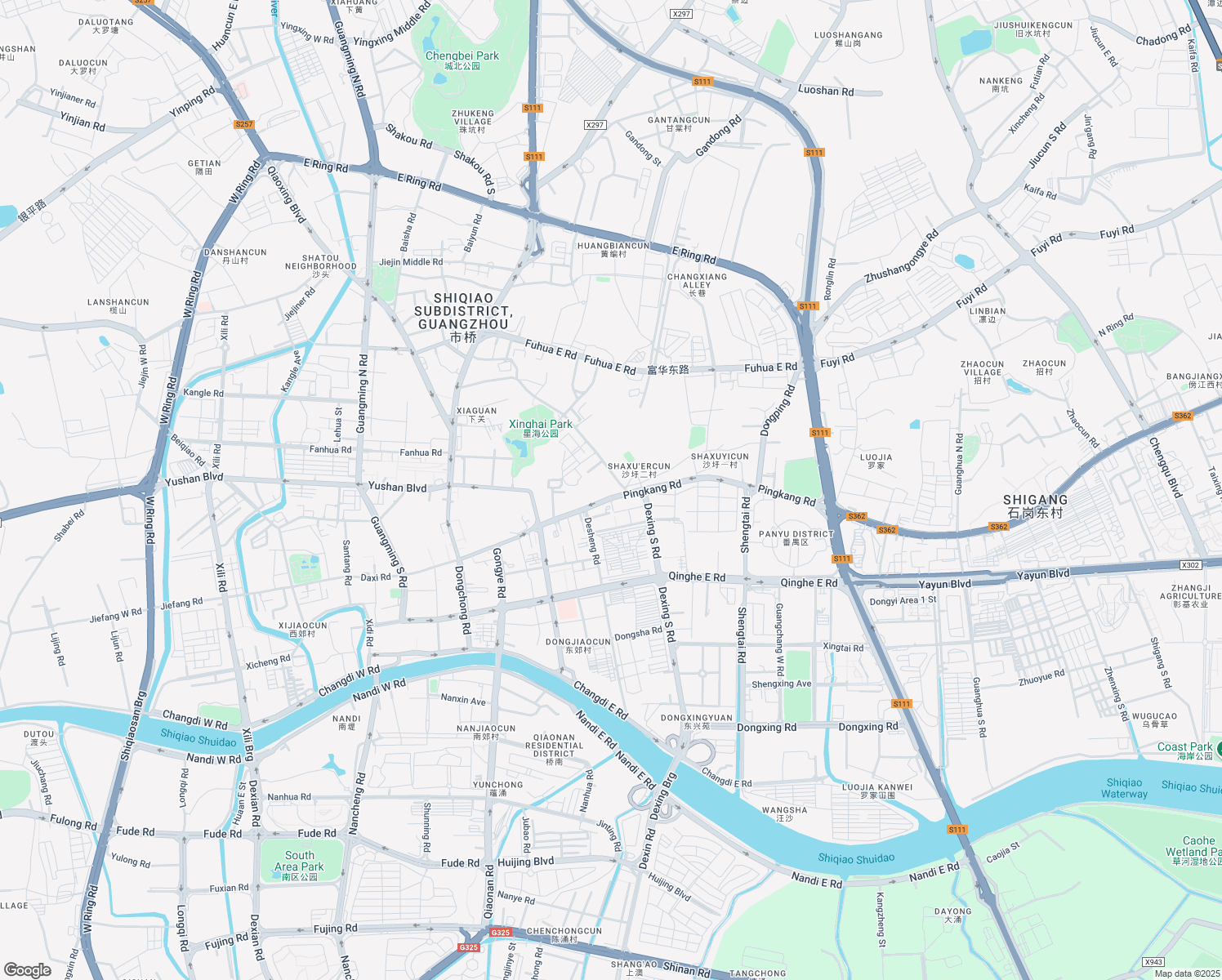 map of restaurants, bars, coffee shops, grocery stores, and more near Ping Kang Lu in Guang Zhou Shi