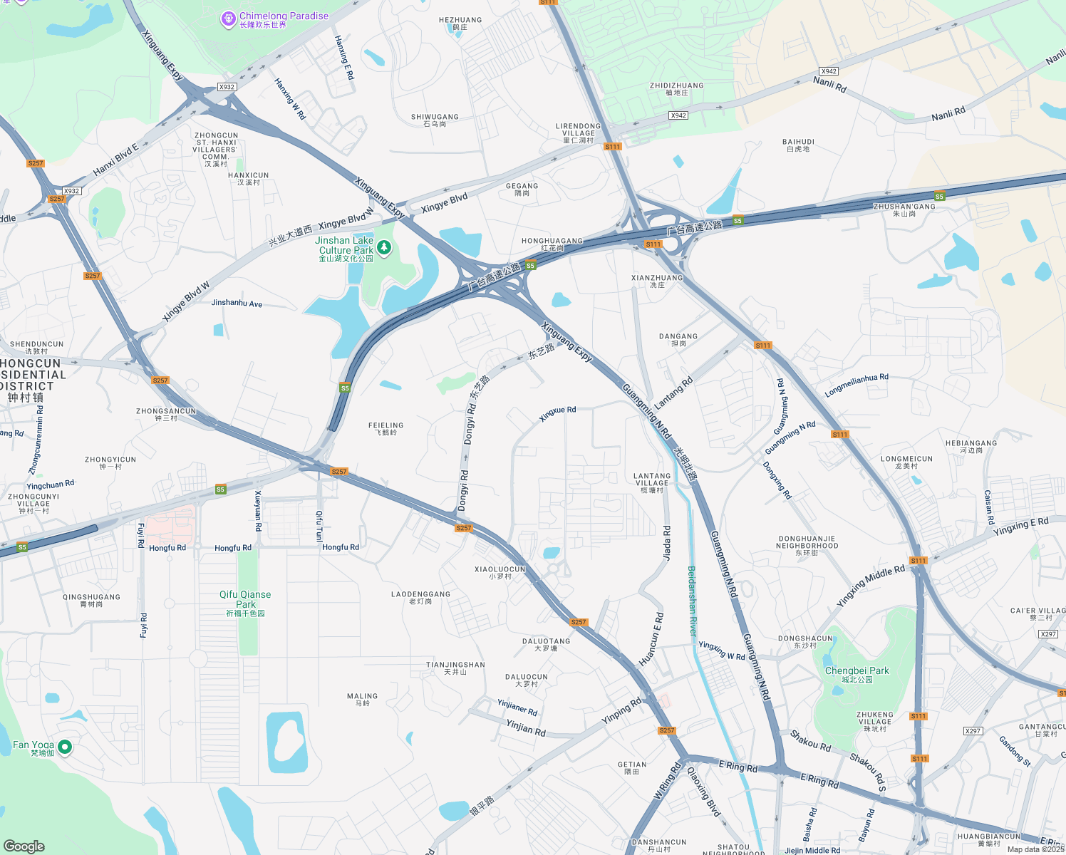 map of restaurants, bars, coffee shops, grocery stores, and more near Xing Xue Lu in Guang Zhou Shi