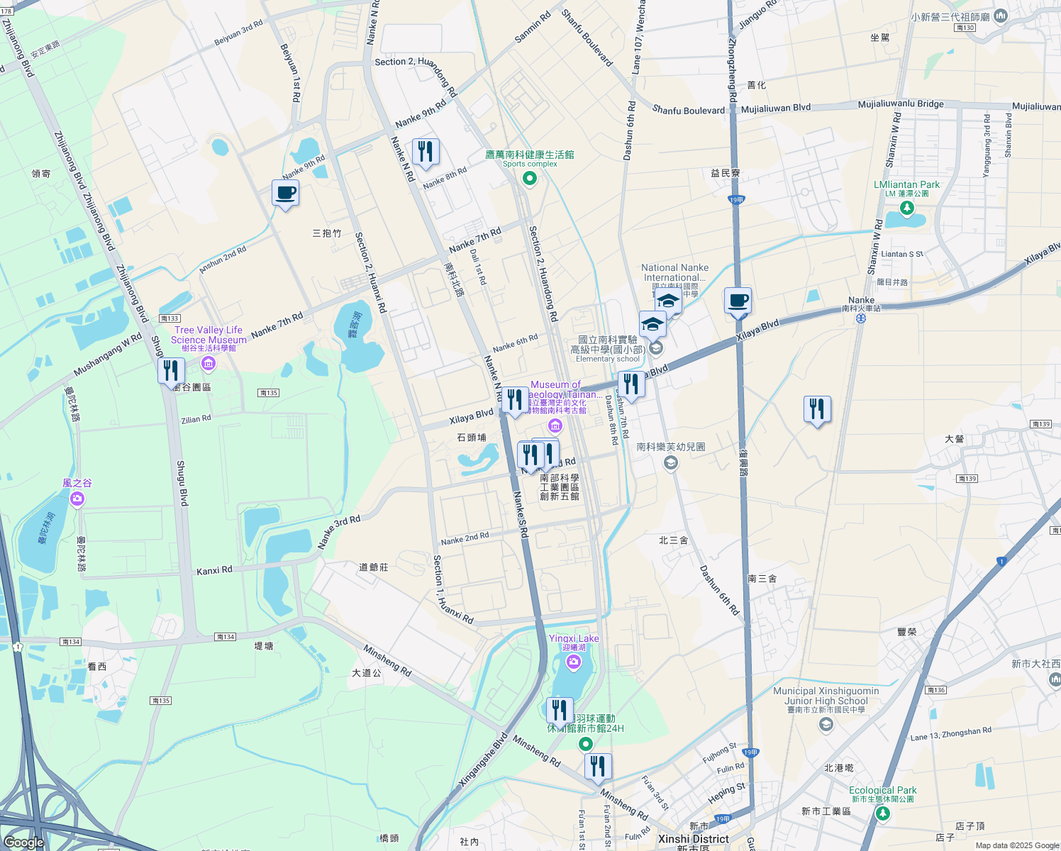 map of restaurants, bars, coffee shops, grocery stores, and more near in 
