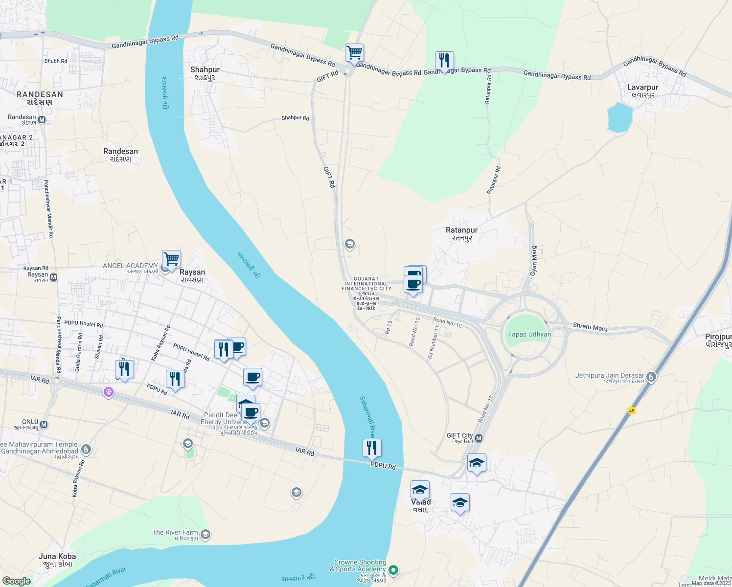 map of restaurants, bars, coffee shops, grocery stores, and more near in 