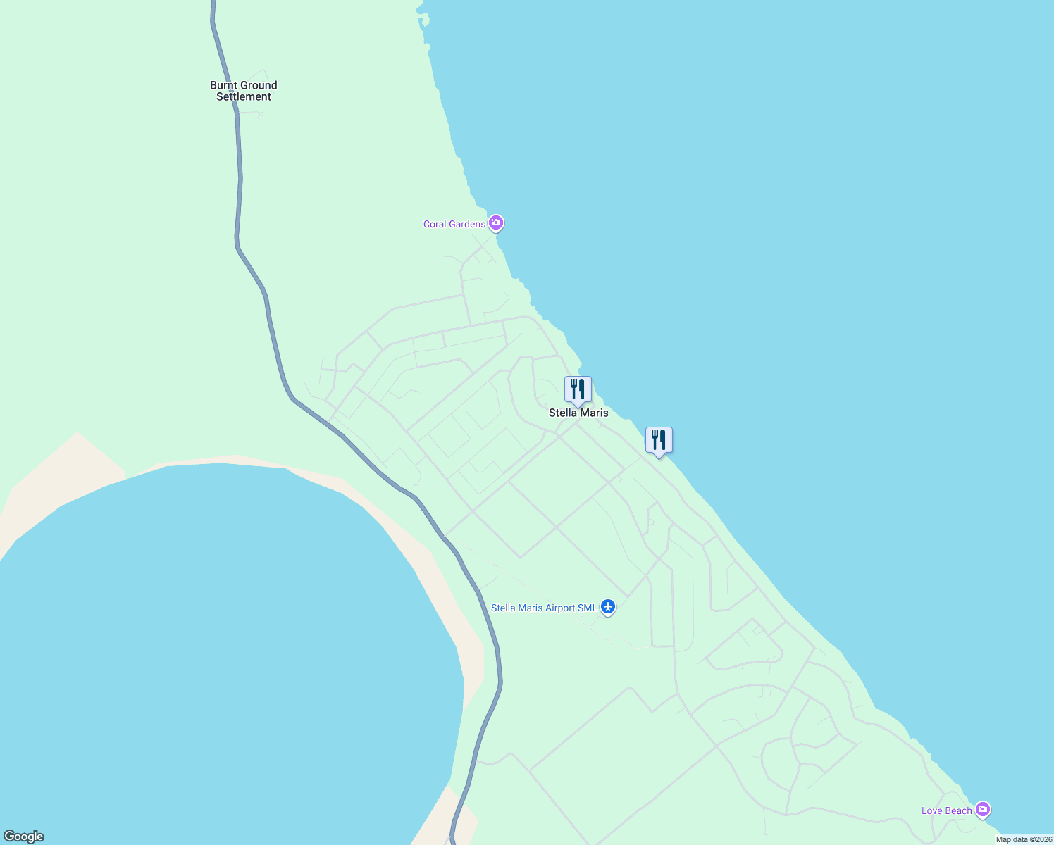 map of restaurants, bars, coffee shops, grocery stores, and more near in Stella Maris