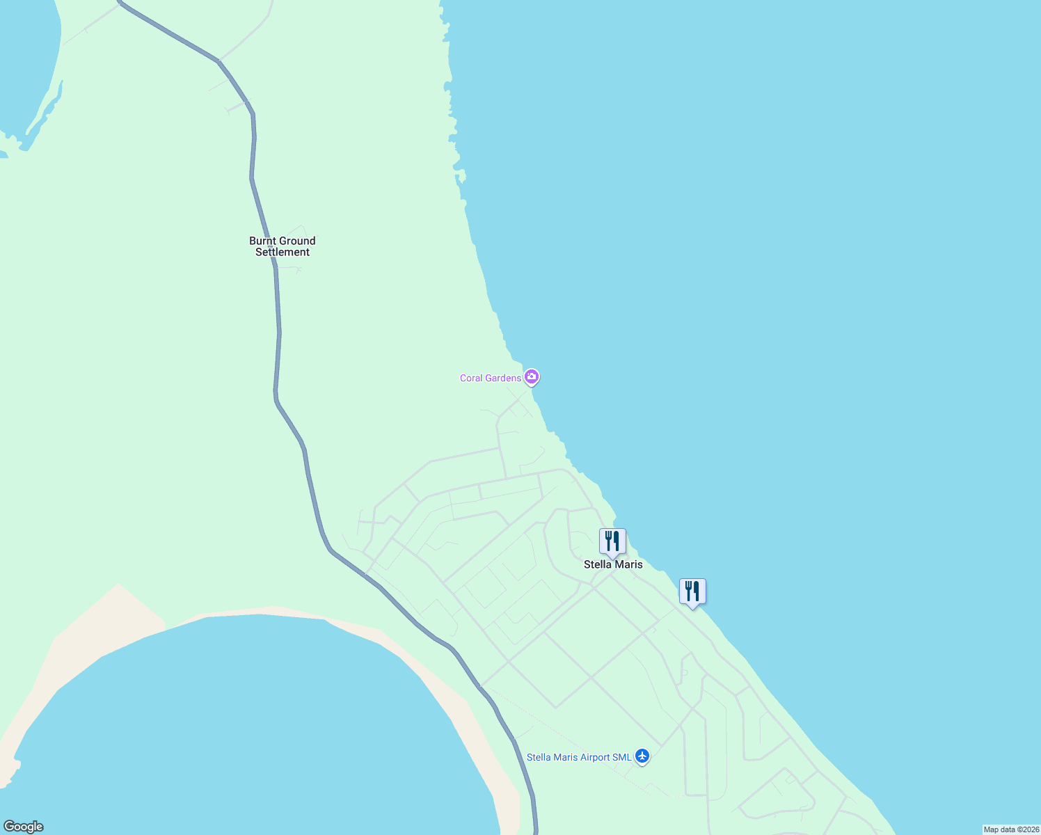 map of restaurants, bars, coffee shops, grocery stores, and more near in Stella Maris