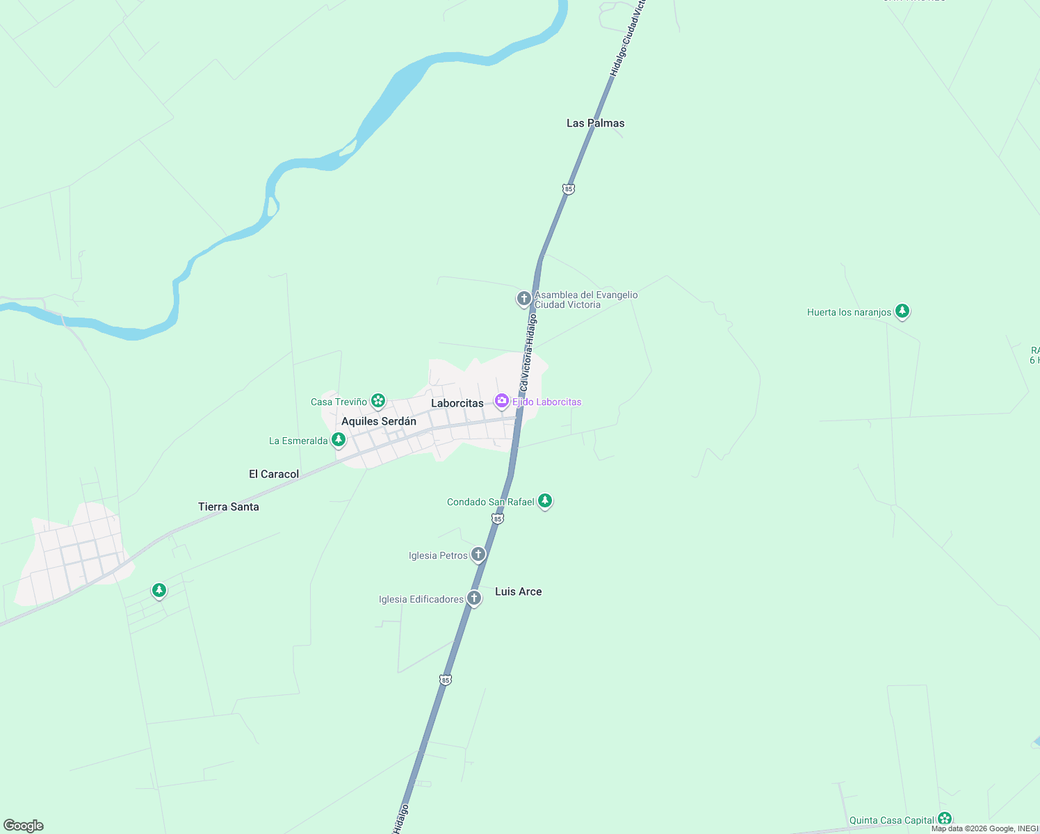 map of restaurants, bars, coffee shops, grocery stores, and more near in Luis Arce