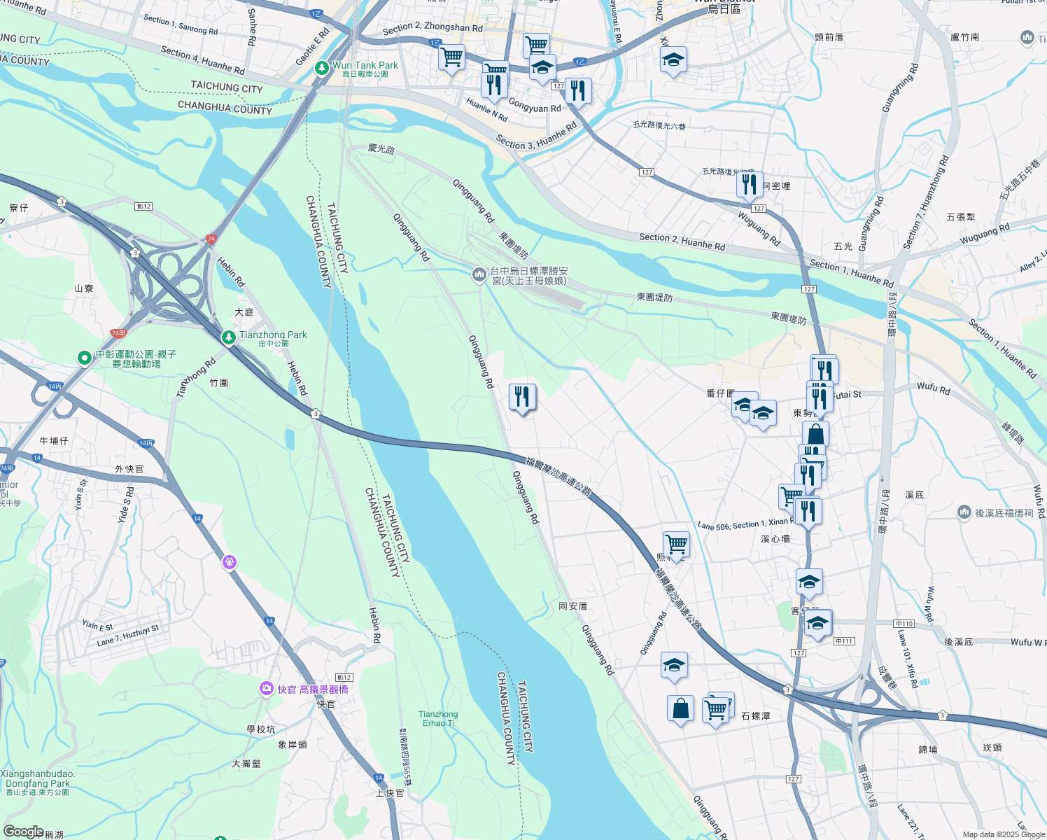 map of restaurants, bars, coffee shops, grocery stores, and more near in 