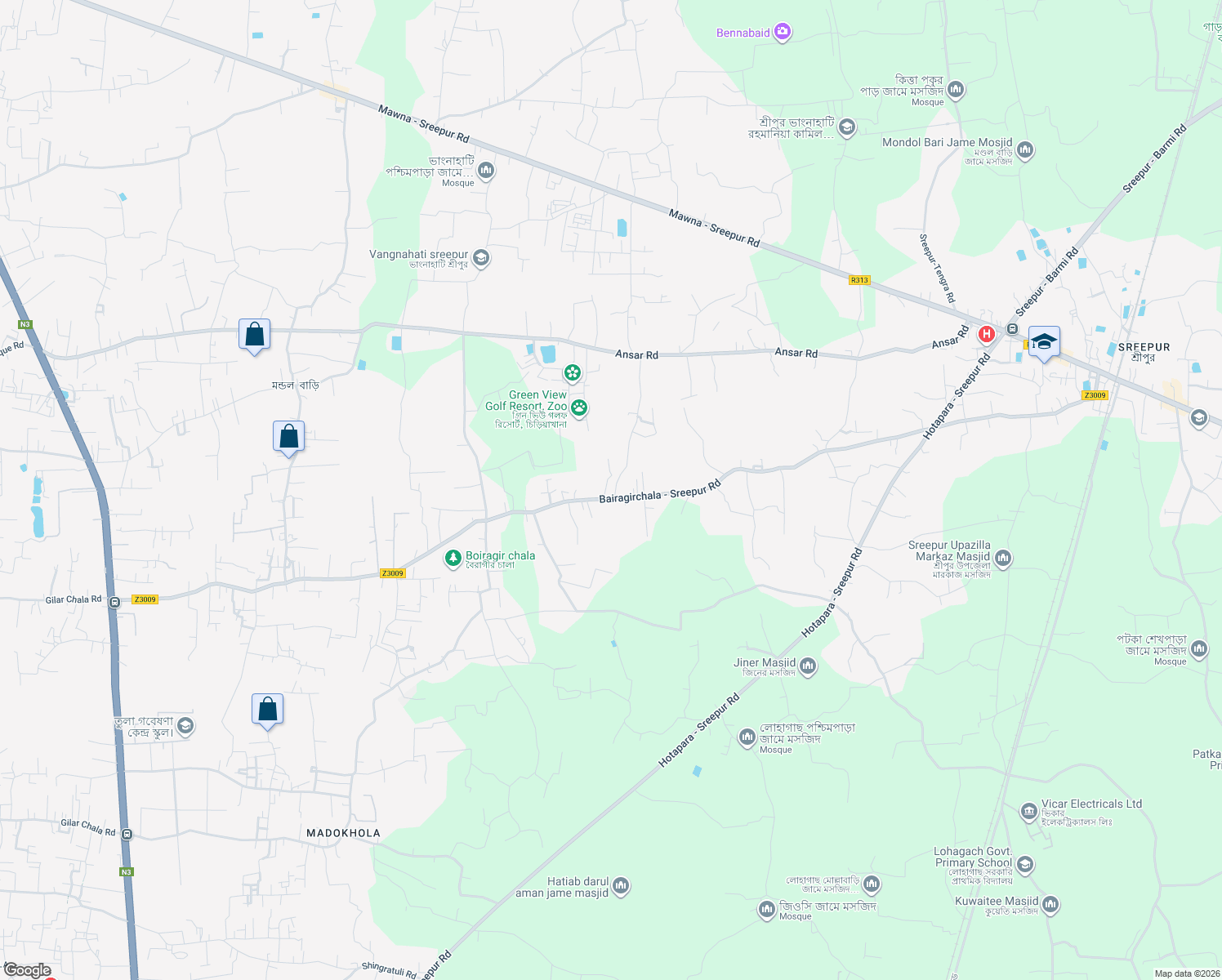 map of restaurants, bars, coffee shops, grocery stores, and more near in Mawna