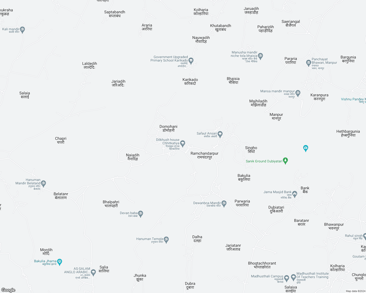 map of restaurants, bars, coffee shops, grocery stores, and more near in Deoghar