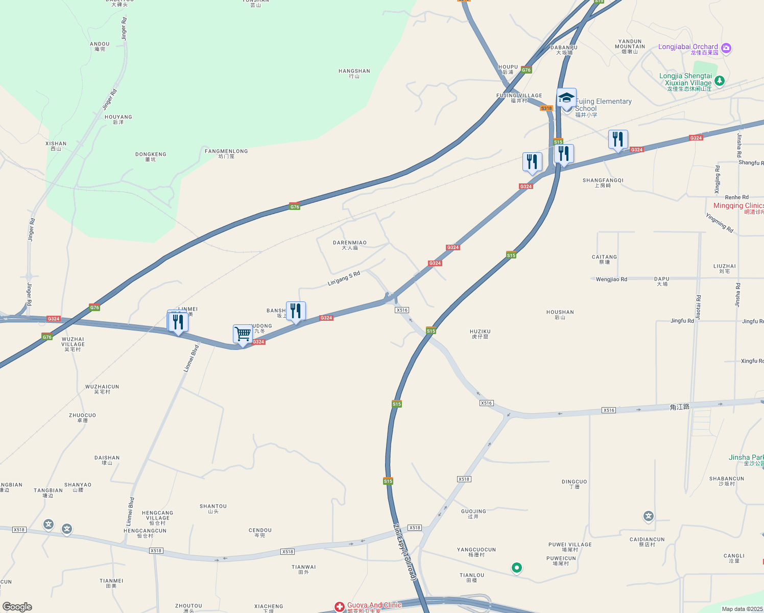 map of restaurants, bars, coffee shops, grocery stores, and more near in Zhangzhou