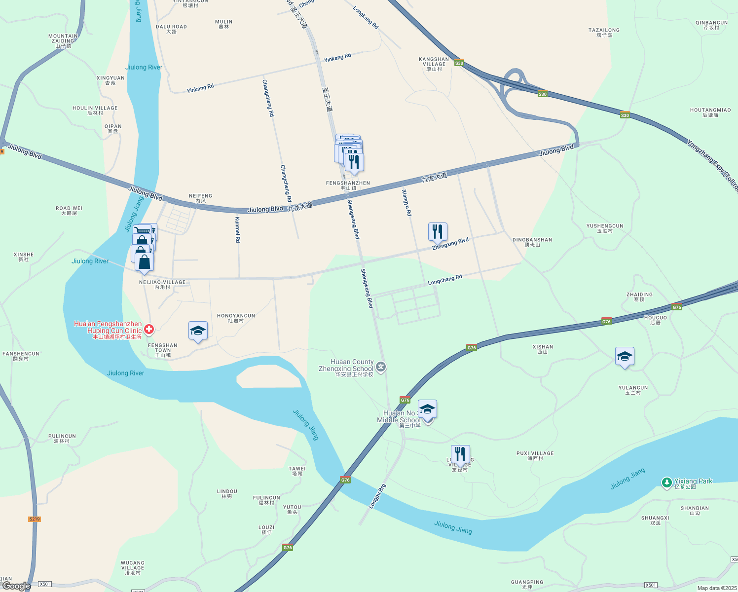 map of restaurants, bars, coffee shops, grocery stores, and more near in 