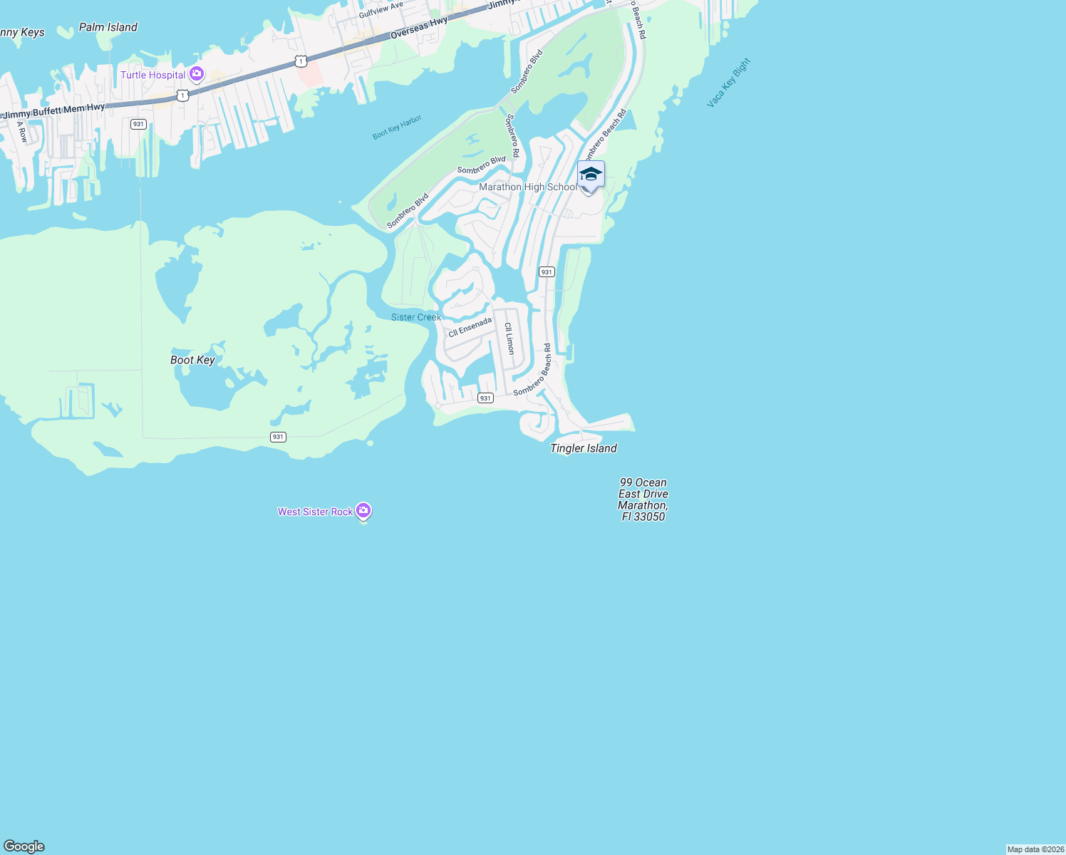 map of restaurants, bars, coffee shops, grocery stores, and more near 27 Treasure Road in Marathon