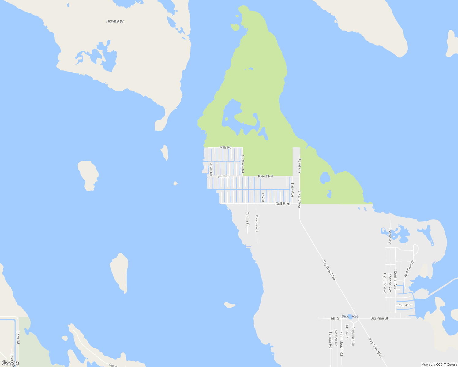map of restaurants, bars, coffee shops, grocery stores, and more near 3733 Palmetto Street in Big Pine Key