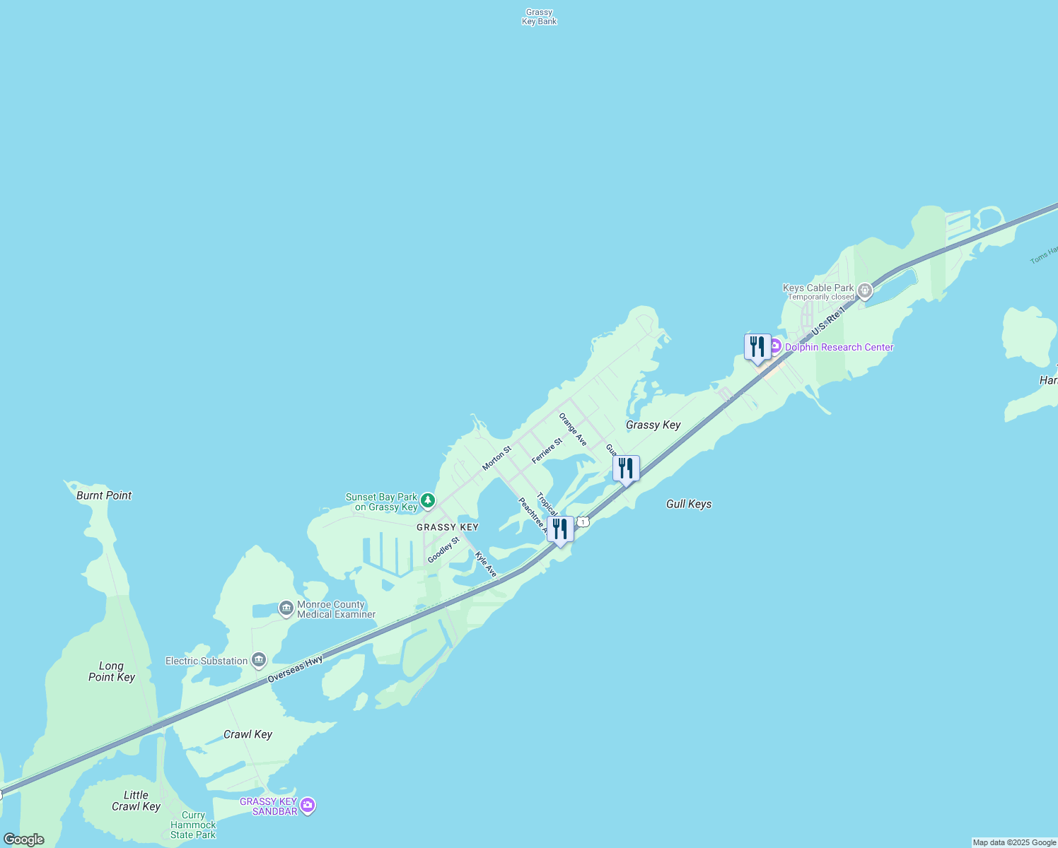 map of restaurants, bars, coffee shops, grocery stores, and more near 58039 Morton Street in Marathon