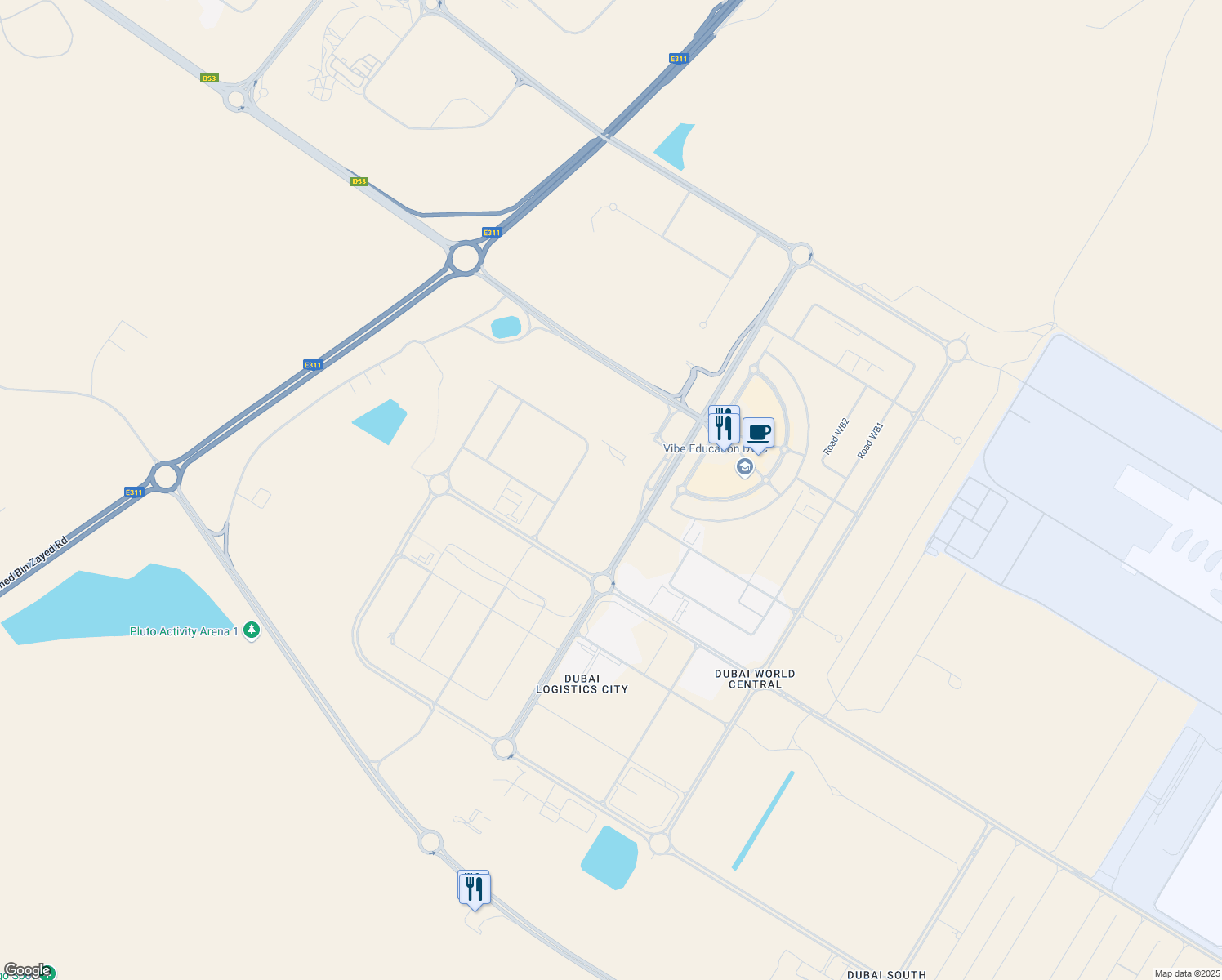 map of restaurants, bars, coffee shops, grocery stores, and more near in Dubai