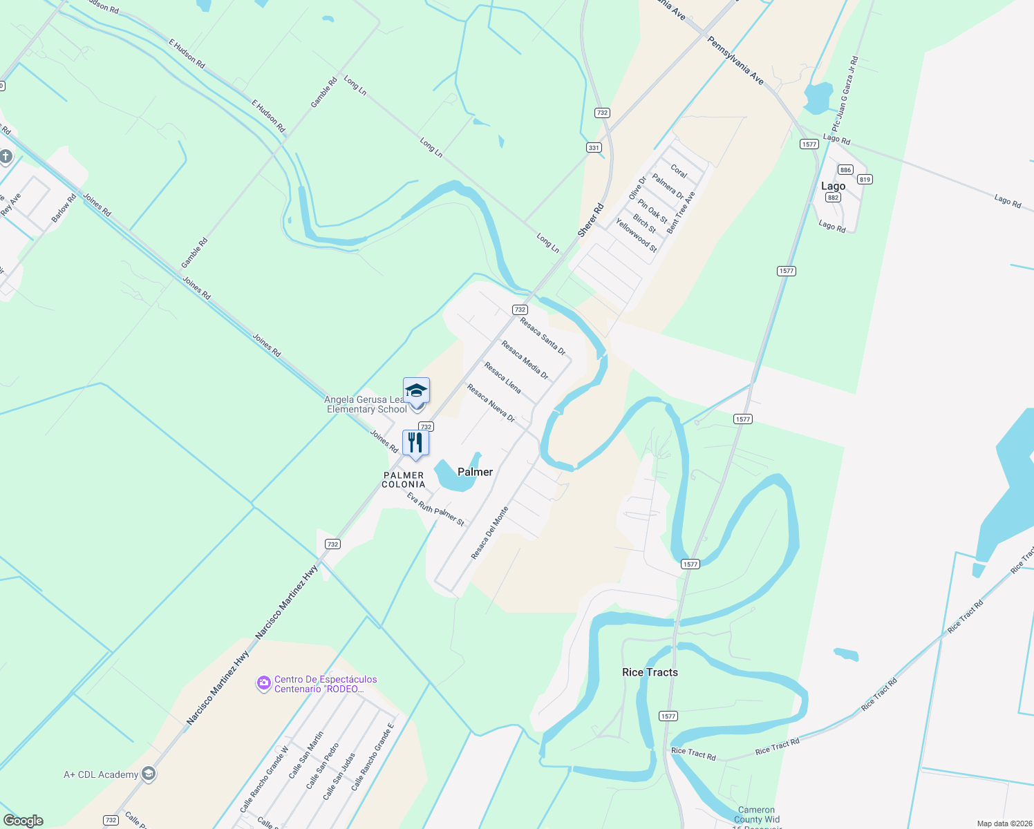 map of restaurants, bars, coffee shops, grocery stores, and more near 33643 Resaca Nueva in San Benito