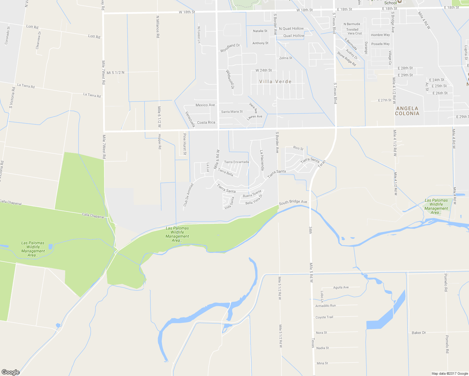 map of restaurants, bars, coffee shops, grocery stores, and more near 1418 Tierra Santa Drive in Weslaco