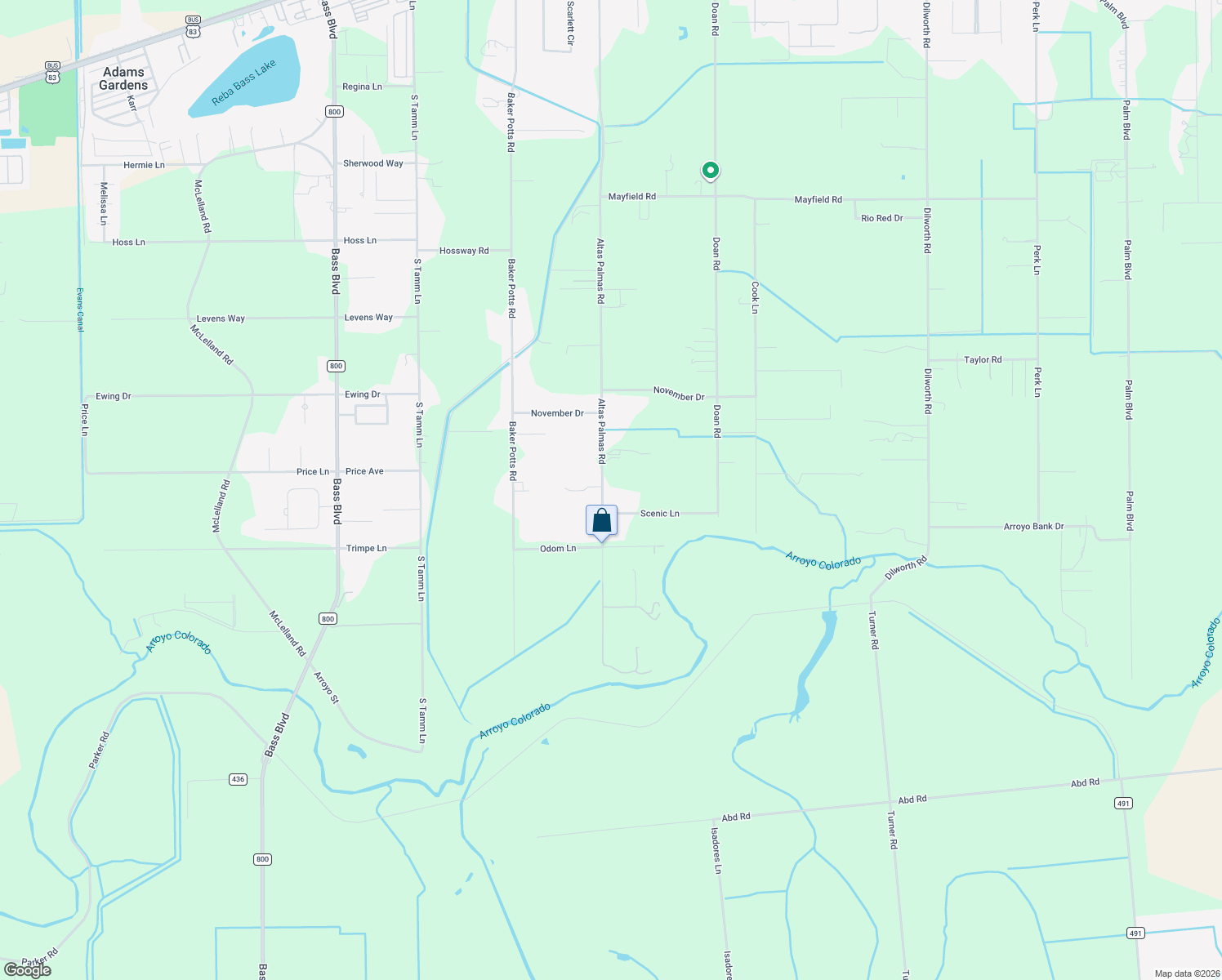 map of restaurants, bars, coffee shops, grocery stores, and more near 28419 S Altas Palmas Rd in Harlingen