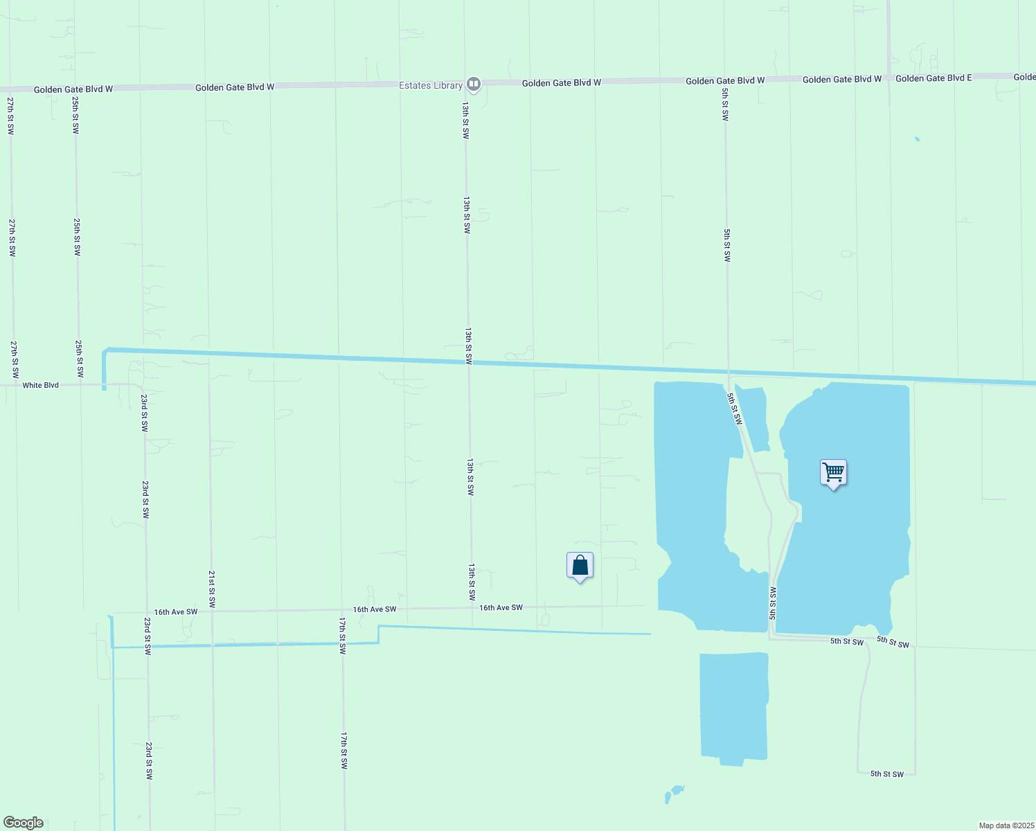 map of restaurants, bars, coffee shops, grocery stores, and more near 1021 11th Street Southwest in Naples
