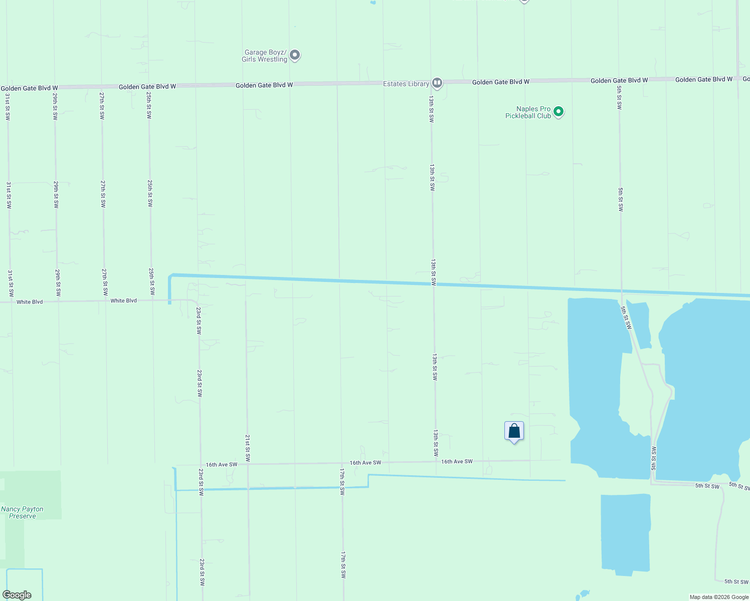 map of restaurants, bars, coffee shops, grocery stores, and more near 921 15th Street Southwest in Naples