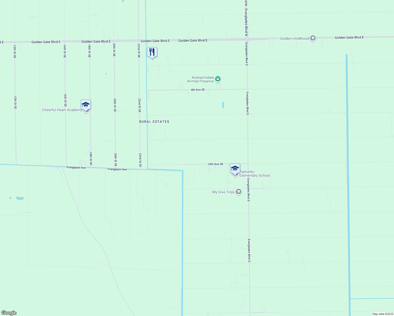 map of restaurants, bars, coffee shops, grocery stores, and more near 2695 10th Avenue Southeast in Naples