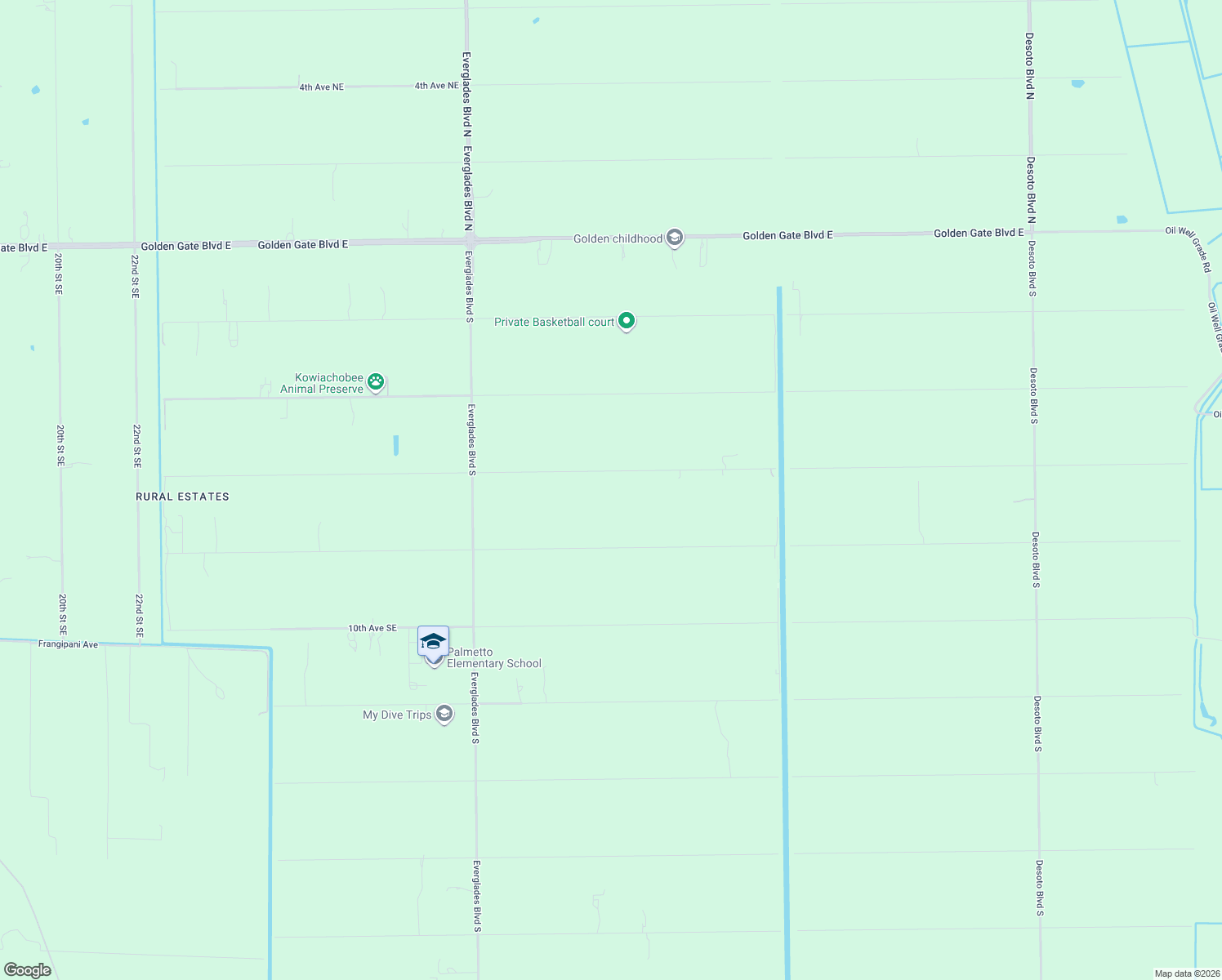 map of restaurants, bars, coffee shops, grocery stores, and more near 3460 6th Avenue Southeast in Naples
