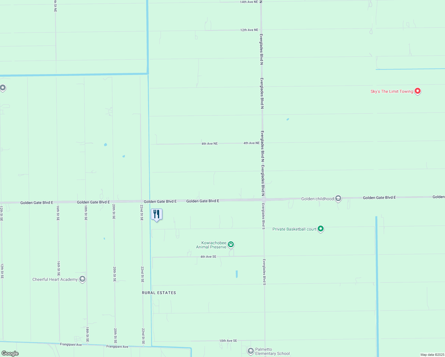 map of restaurants, bars, coffee shops, grocery stores, and more near 2810 2nd Ave NE in Naples