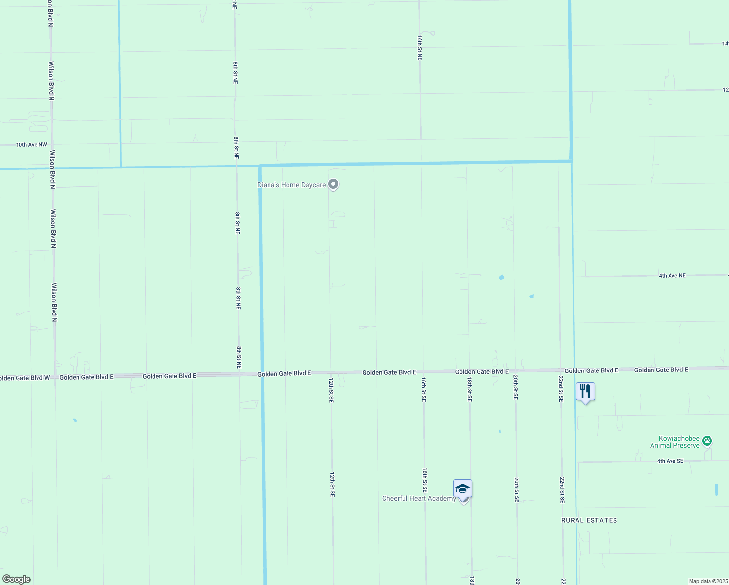 map of restaurants, bars, coffee shops, grocery stores, and more near 331 14th Street Northeast in Naples