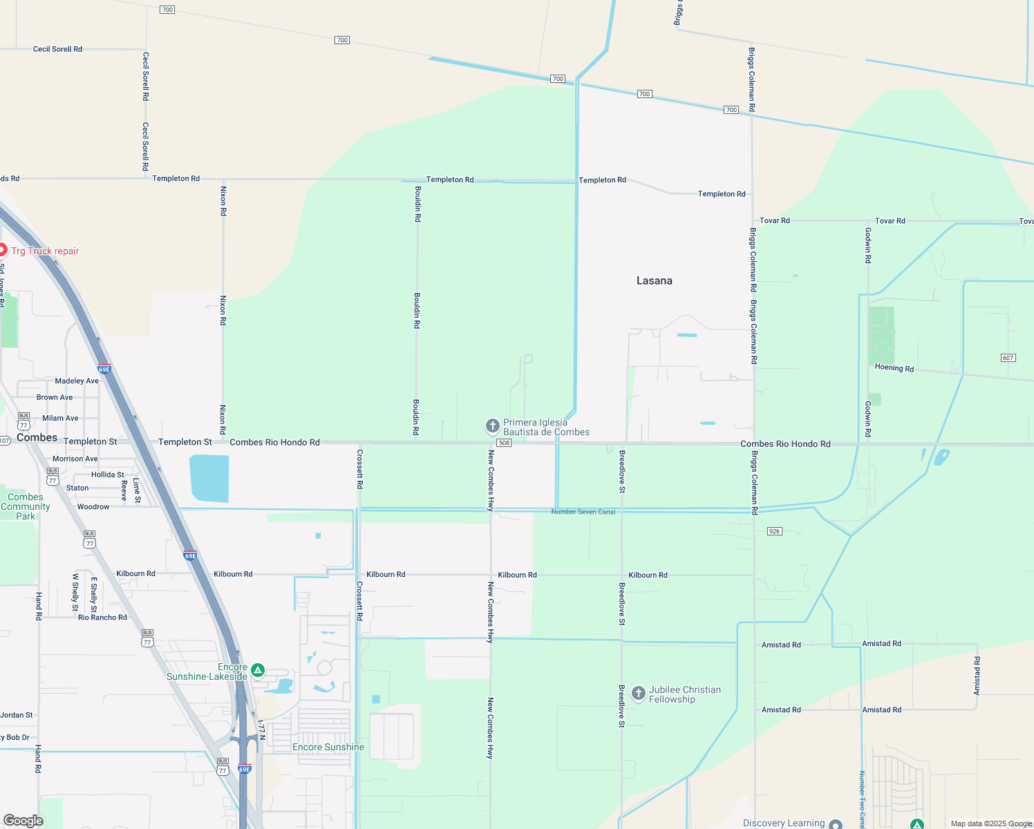 map of restaurants, bars, coffee shops, grocery stores, and more near 21271 Vista Dr in Harlingen