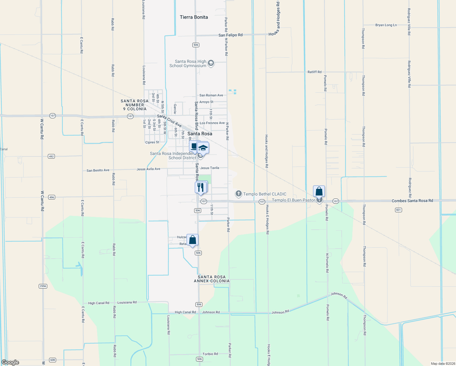 map of restaurants, bars, coffee shops, grocery stores, and more near 21237 Parker Road in Santa Rosa
