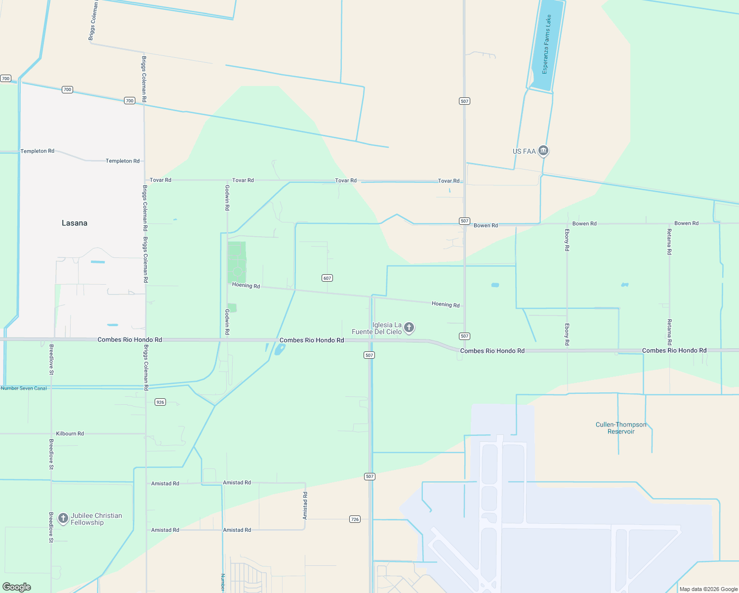 map of restaurants, bars, coffee shops, grocery stores, and more near 21998 Hoening Rd in Harlingen