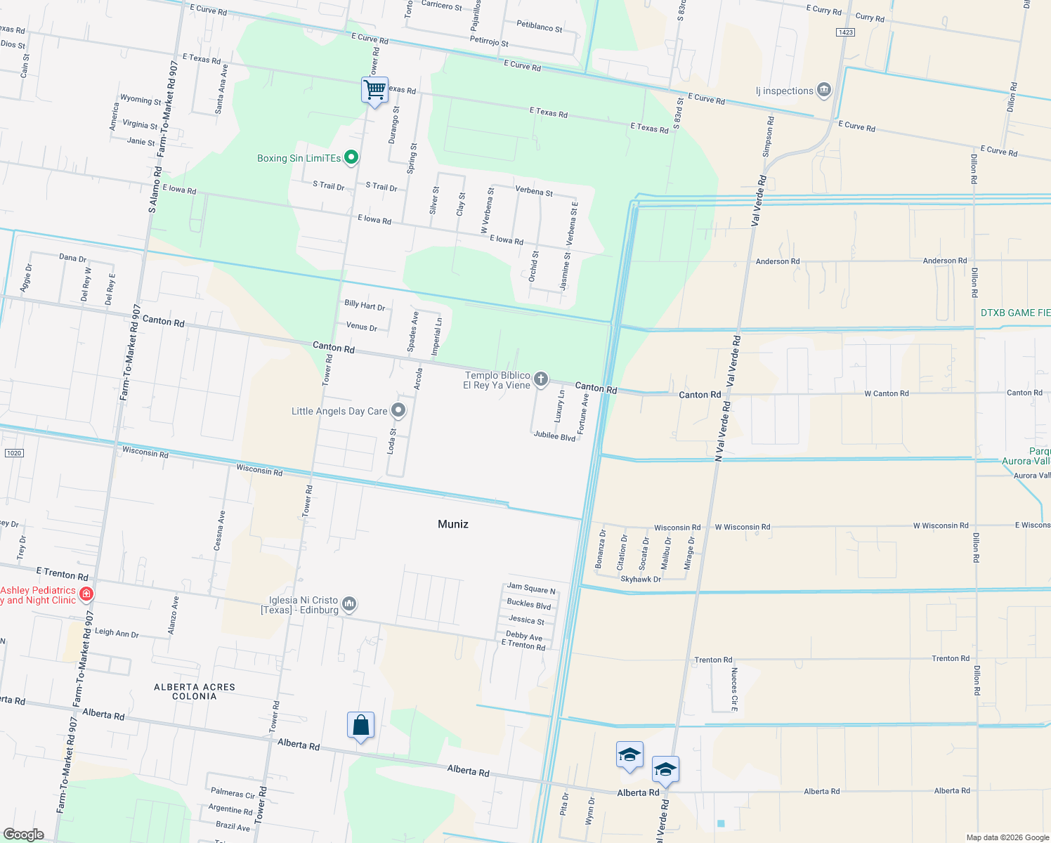 map of restaurants, bars, coffee shops, grocery stores, and more near 3015 Fabulous Dr in Edinburg