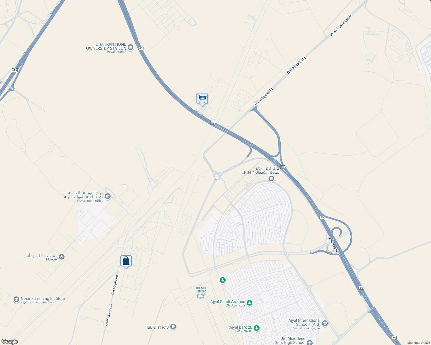 map of restaurants, bars, coffee shops, grocery stores, and more near in Dhahran
