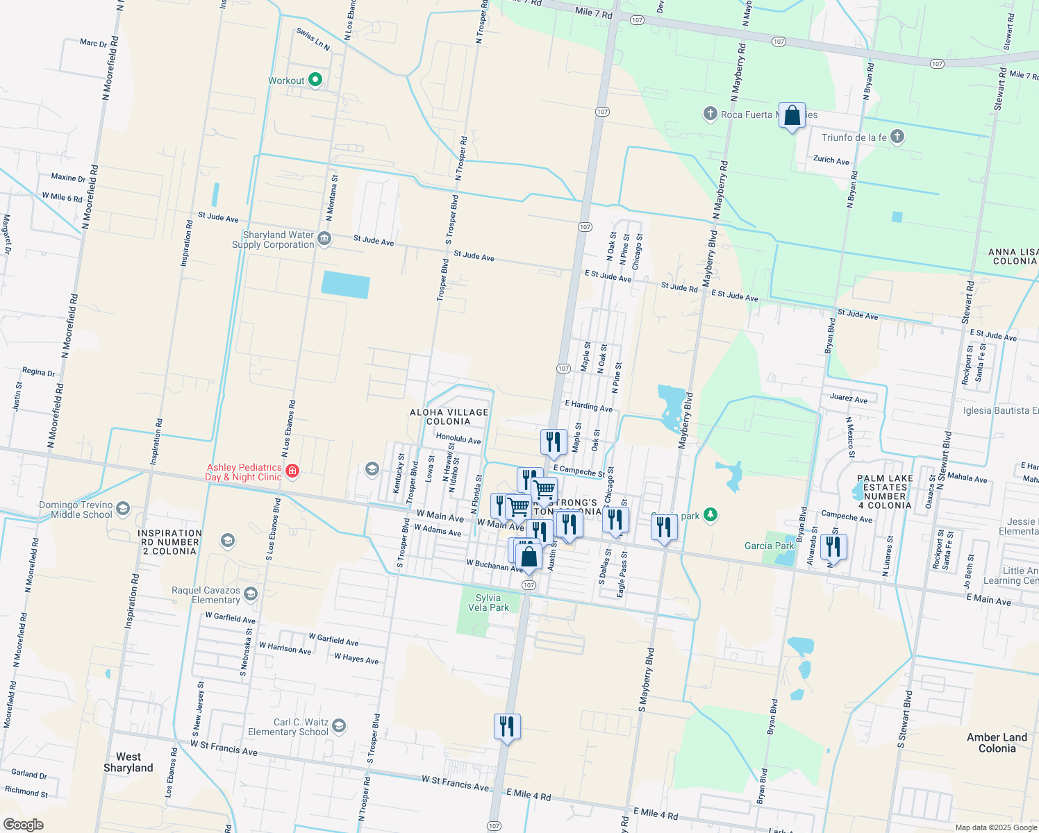 map of restaurants, bars, coffee shops, grocery stores, and more near 715 North Alton Boulevard in Alton