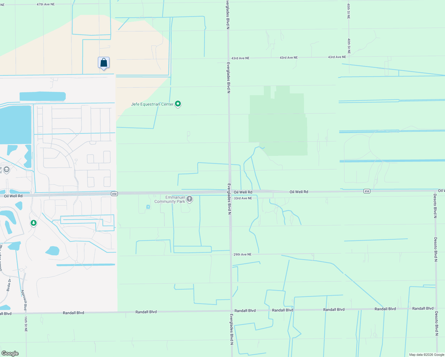map of restaurants, bars, coffee shops, grocery stores, and more near 3445 Everglades Boulevard North in Naples