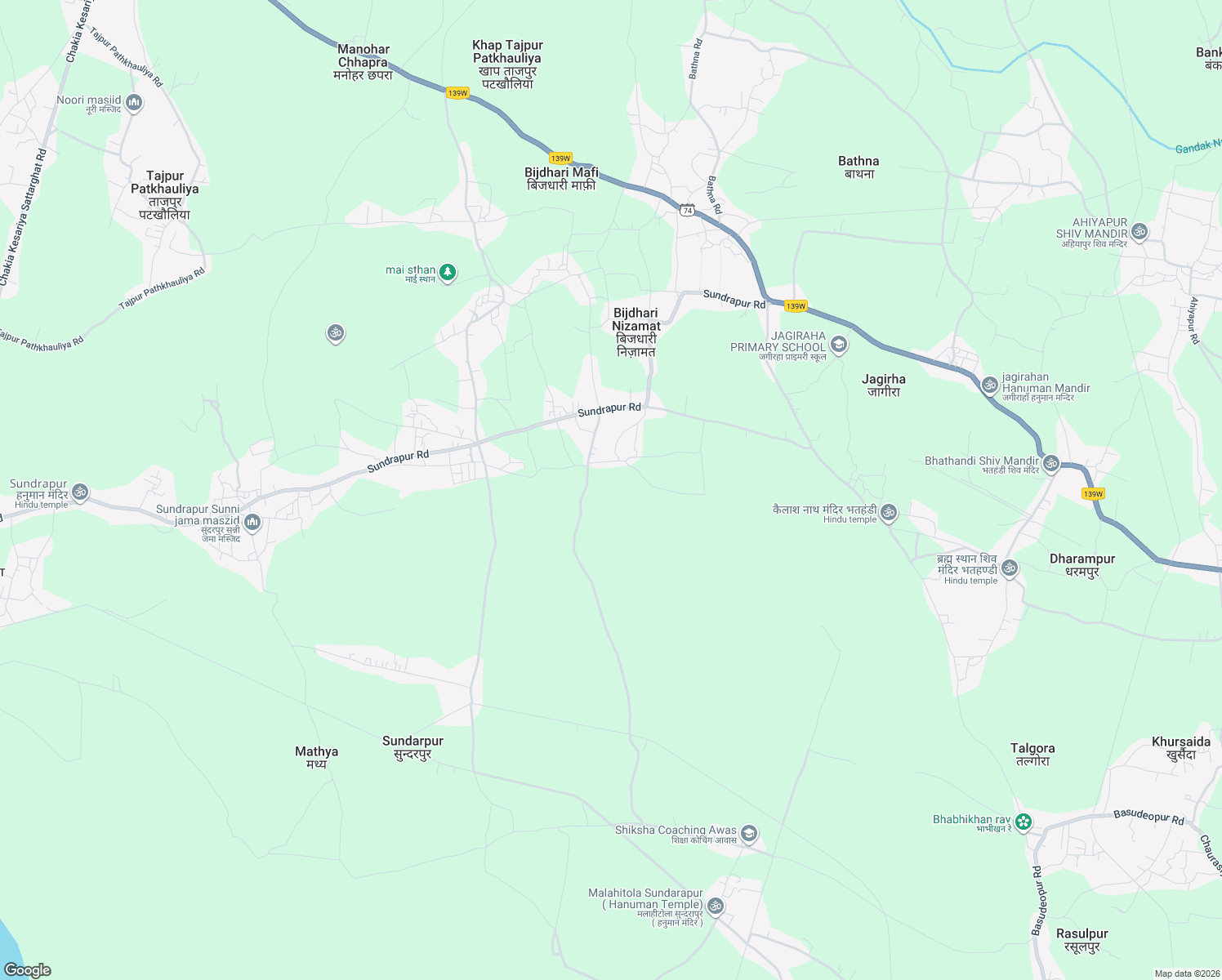 map of restaurants, bars, coffee shops, grocery stores, and more near in Sundarpur