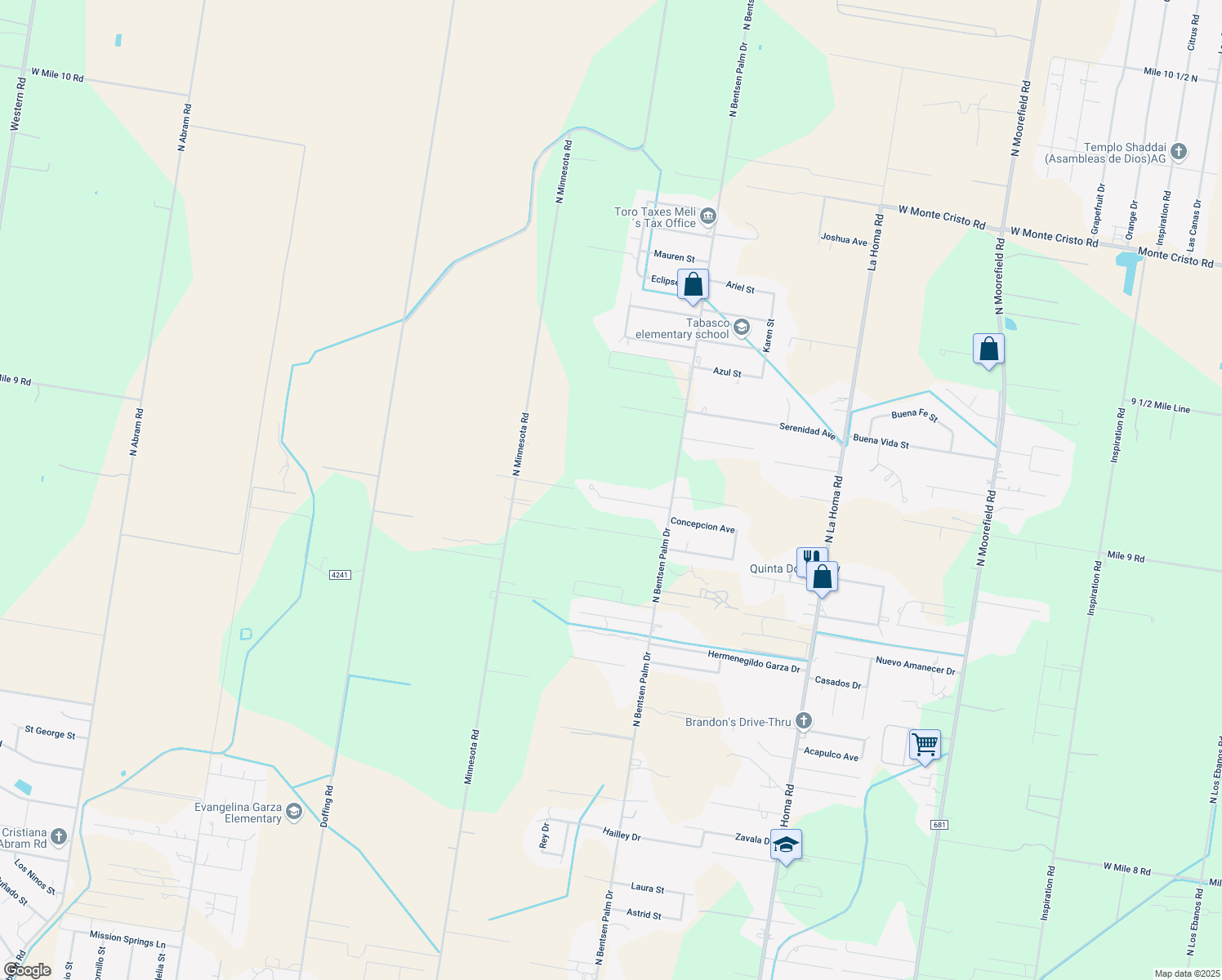 map of restaurants, bars, coffee shops, grocery stores, and more near 4104 Concepcion Avenue in Mission