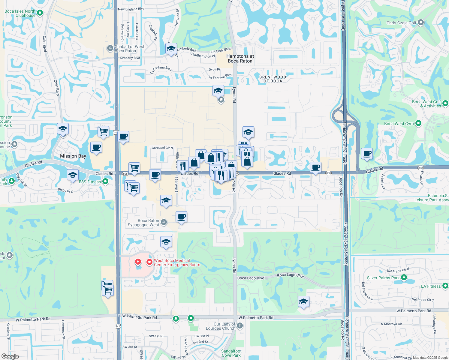 9192 Glades Road, Boca Raton FL Walk Score