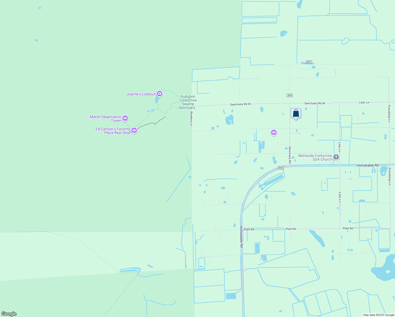 map of restaurants, bars, coffee shops, grocery stores, and more near 7390 Rookery Lane in Naples