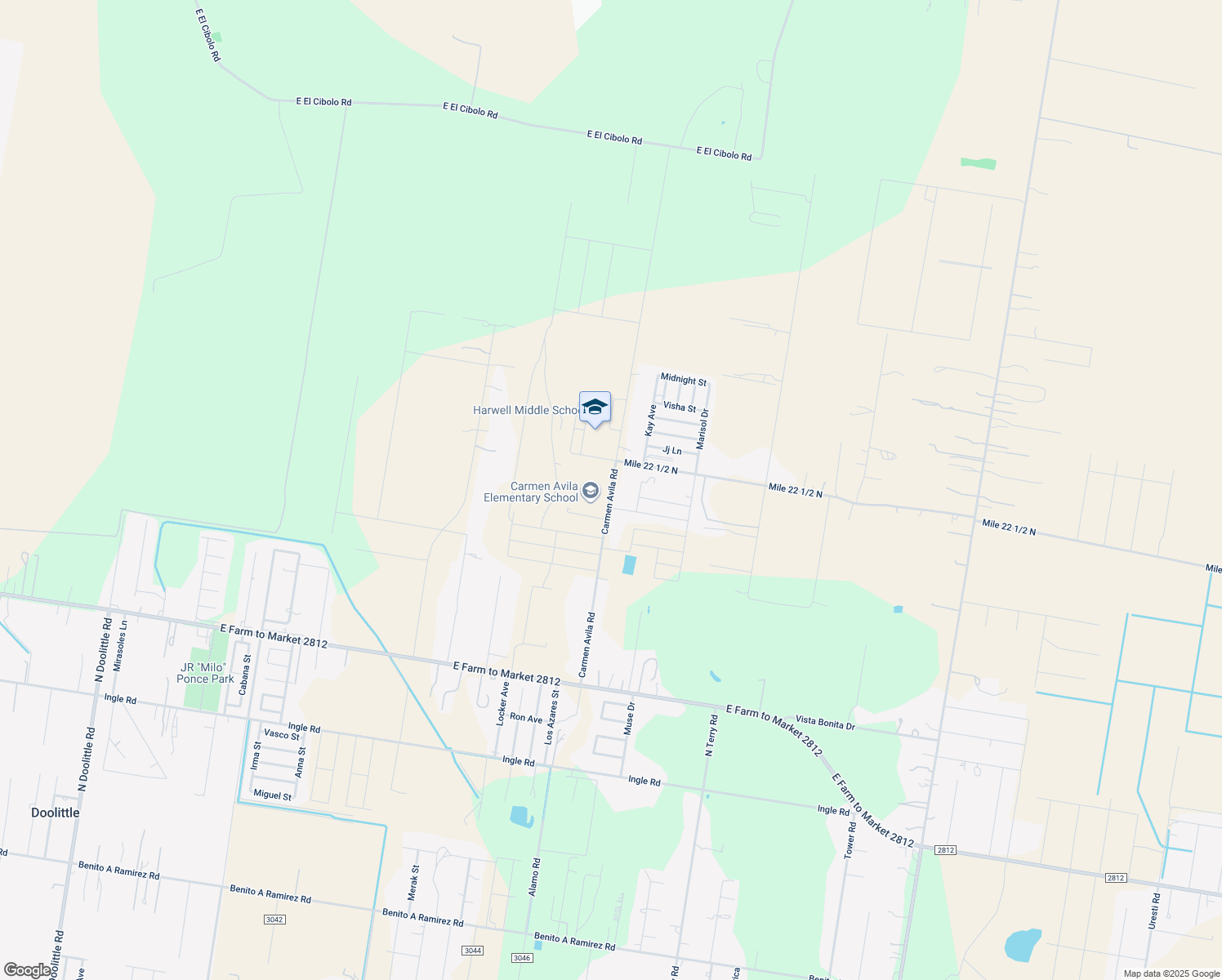 map of restaurants, bars, coffee shops, grocery stores, and more near Carmen Avila Road in Edinburg