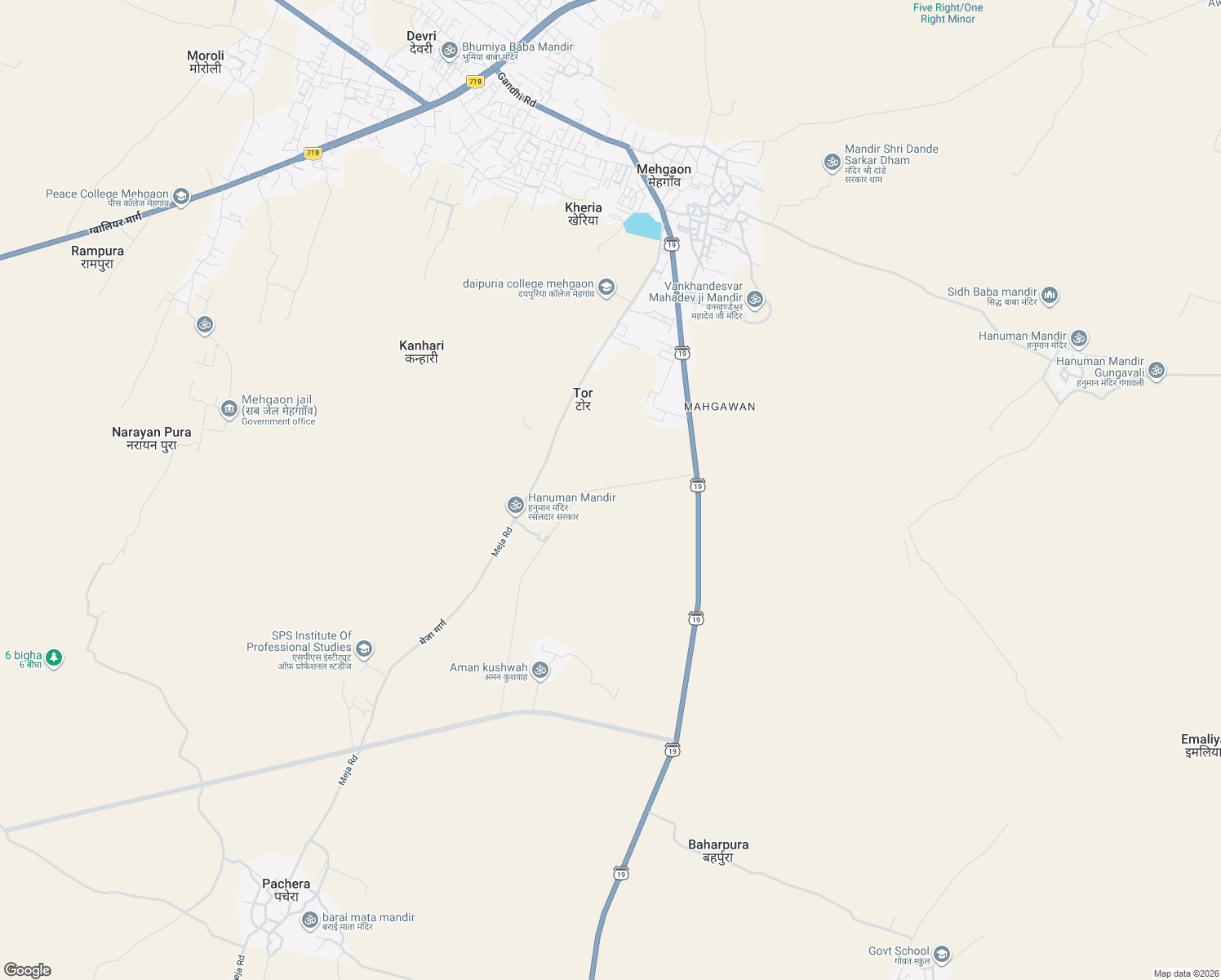 map of restaurants, bars, coffee shops, grocery stores, and more near in Barhad