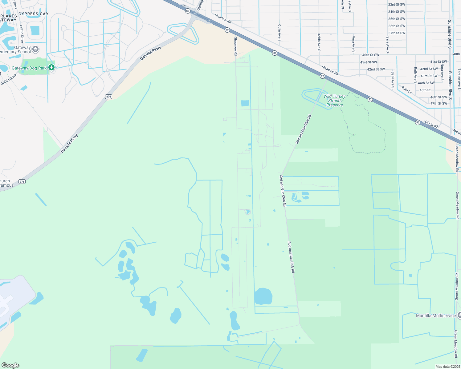 map of restaurants, bars, coffee shops, grocery stores, and more near 12630 Shawnee Road in Fort Myers