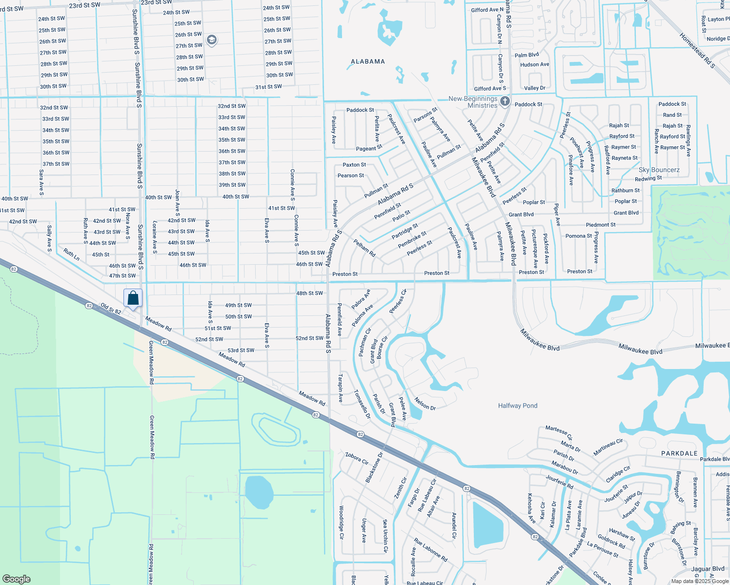 map of restaurants, bars, coffee shops, grocery stores, and more near 504 Palora Avenue in Lehigh Acres