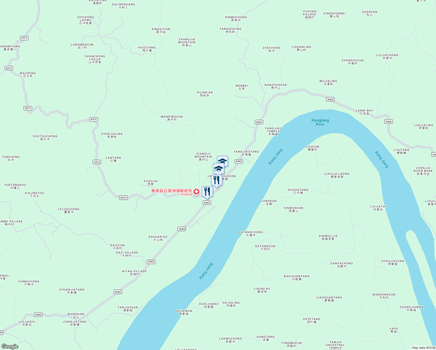 map of restaurants, bars, coffee shops, grocery stores, and more near in Hengyang