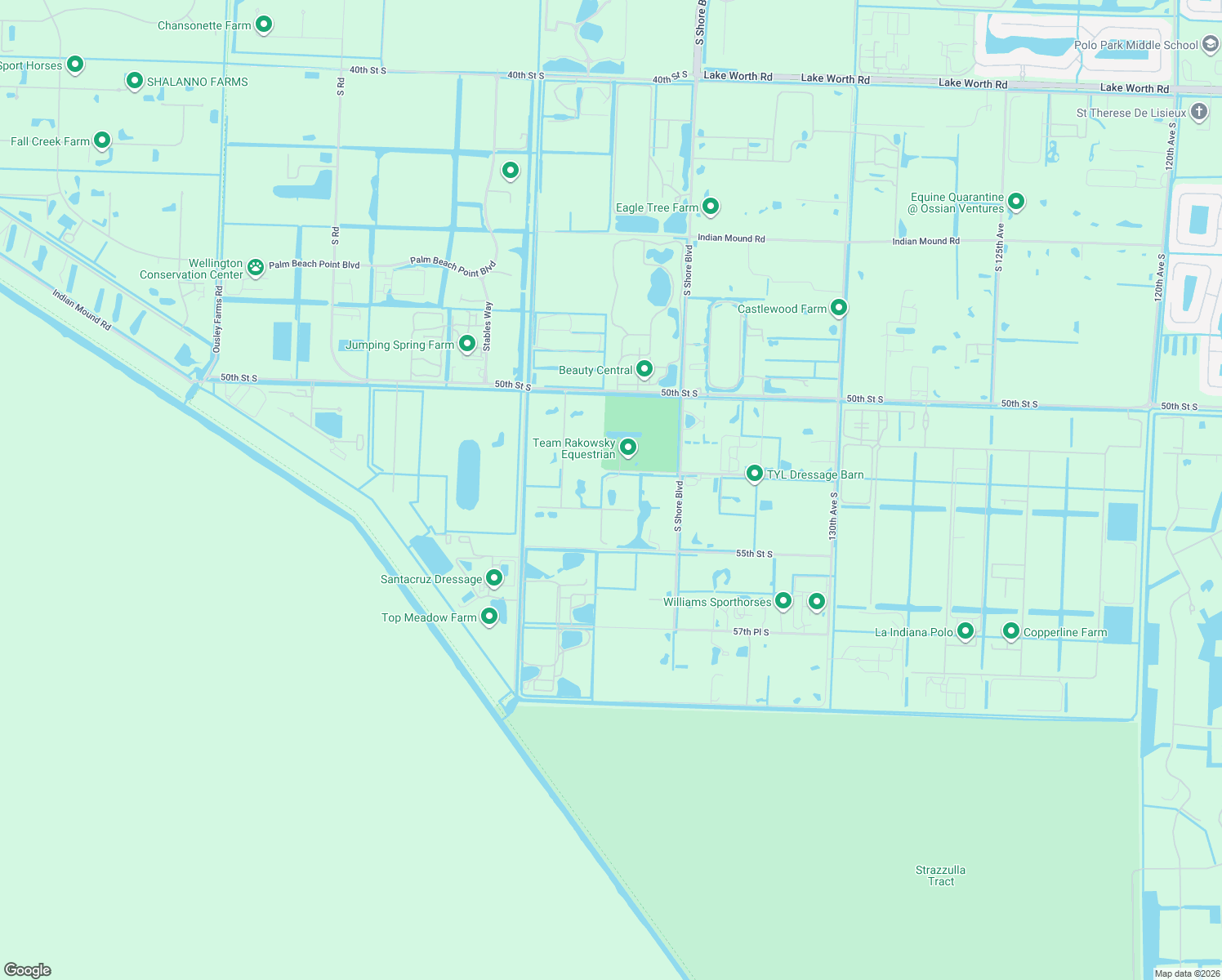 map of restaurants, bars, coffee shops, grocery stores, and more near 13710 52nd Place South in Wellington