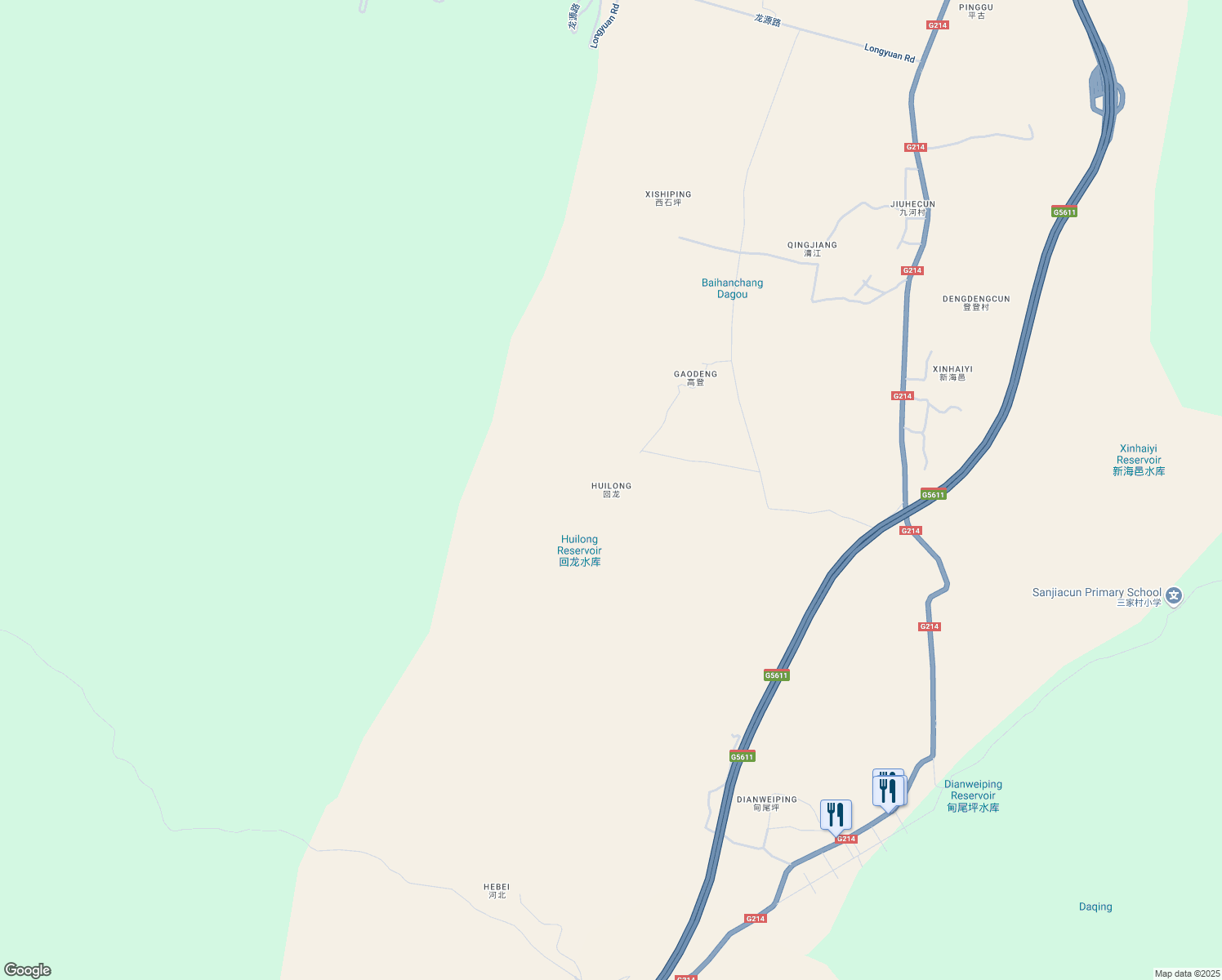 map of restaurants, bars, coffee shops, grocery stores, and more near in Lijiang