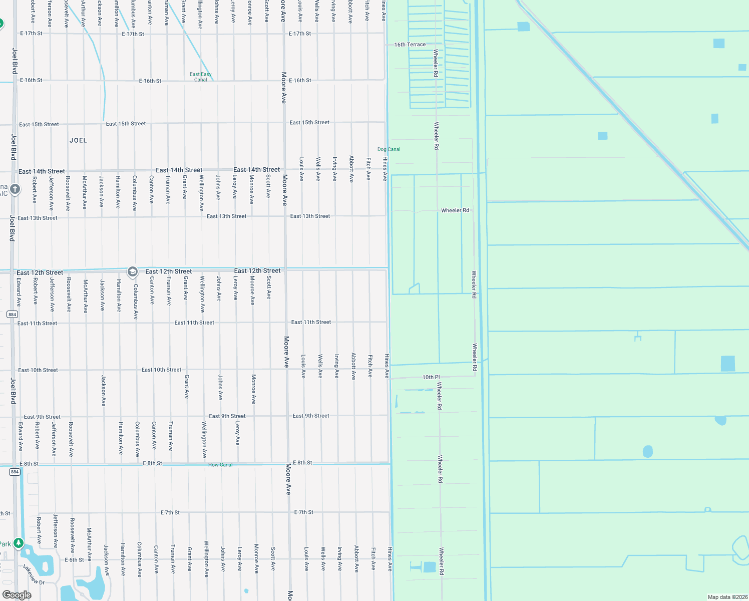 map of restaurants, bars, coffee shops, grocery stores, and more near 1110 Fitch Avenue in Lehigh Acres