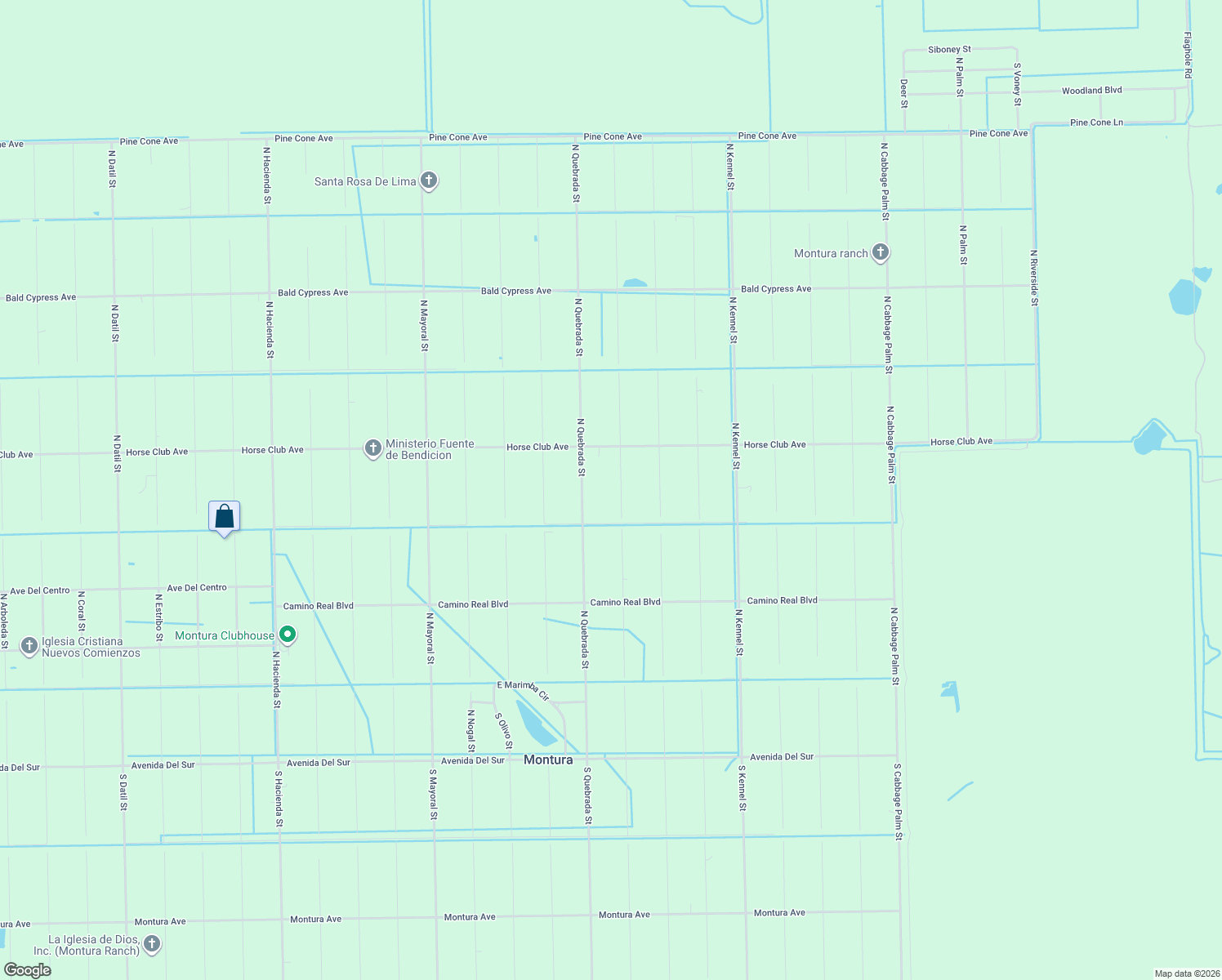 map of restaurants, bars, coffee shops, grocery stores, and more near 440 North Romero Street in Clewiston