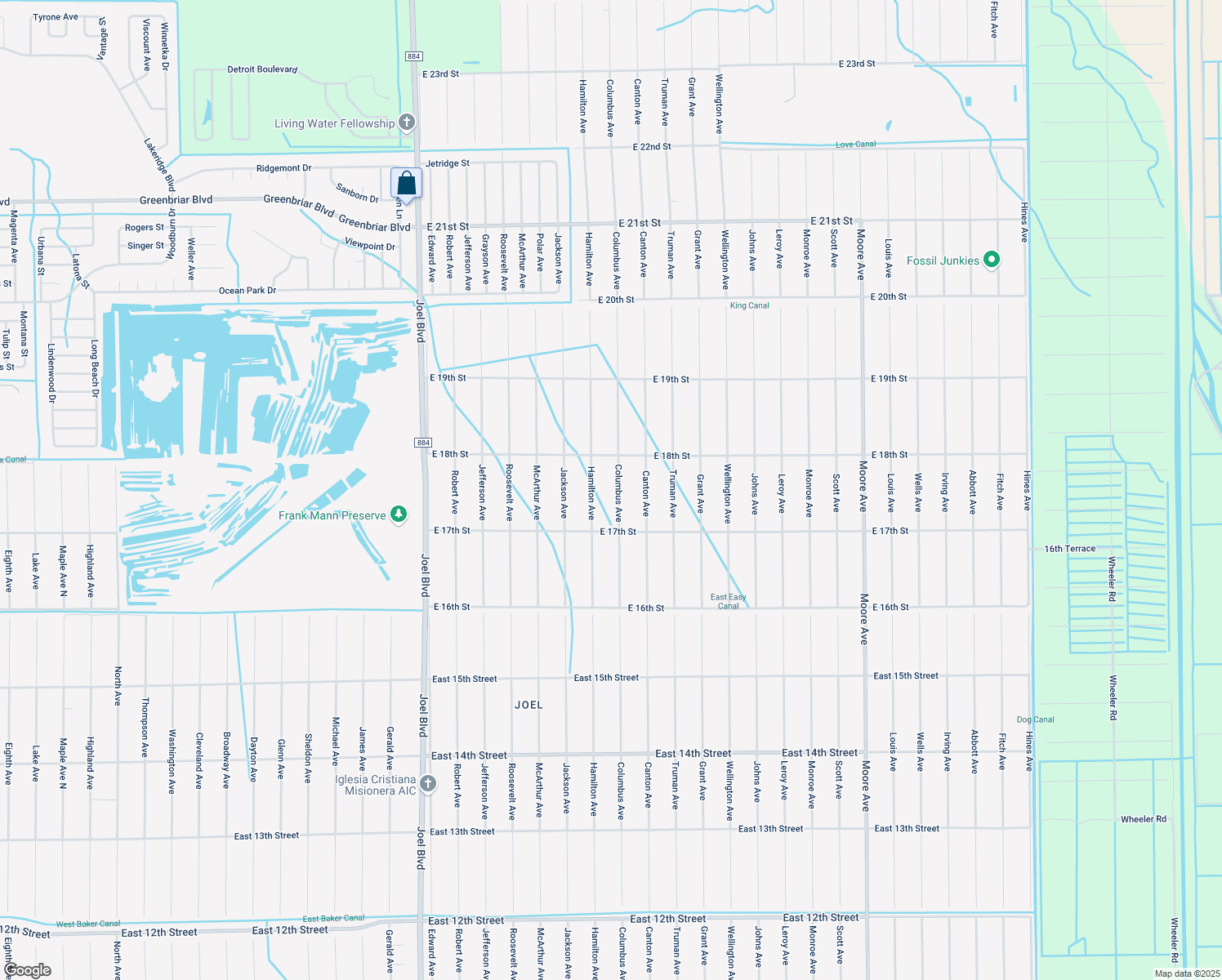 map of restaurants, bars, coffee shops, grocery stores, and more near 1713 Columbus Avenue in Lehigh Acres