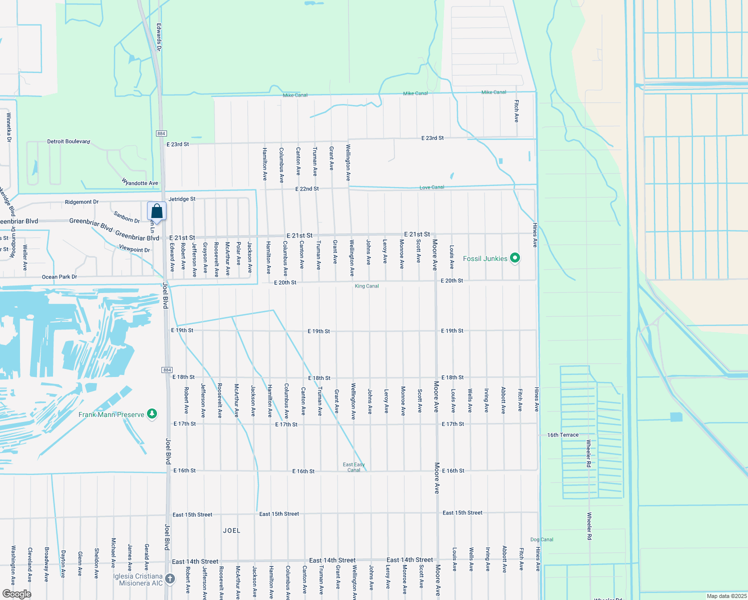 map of restaurants, bars, coffee shops, grocery stores, and more near 1916 Johns Avenue in Lehigh Acres
