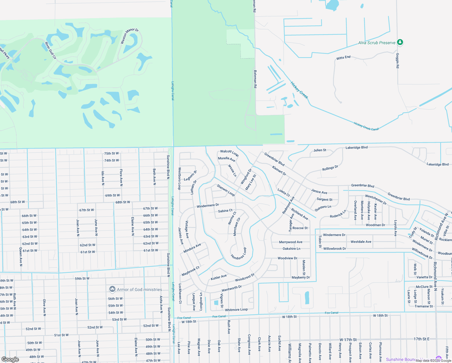 map of restaurants, bars, coffee shops, grocery stores, and more near 1925 Walcott Loop in Lehigh Acres